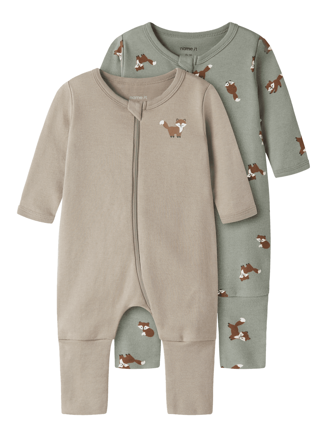 Nbmnightsuit 2p Zip Ff Fox Noos