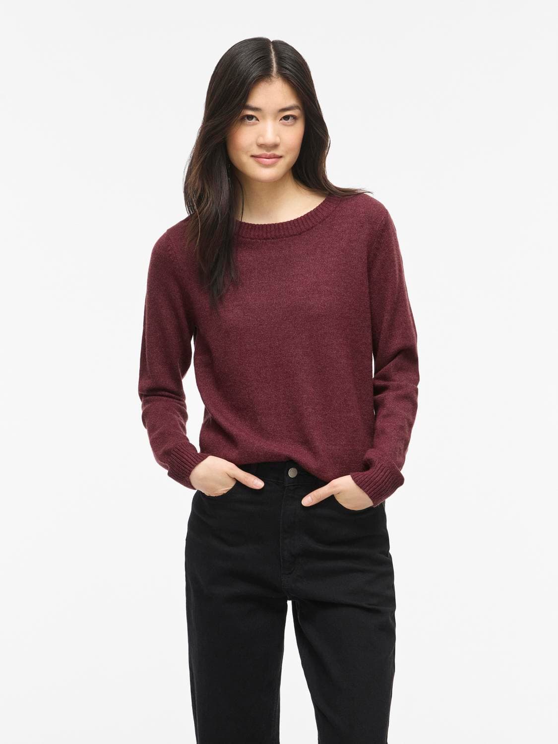 Viril O-Neck L/S Knit Top - Noos - VILA