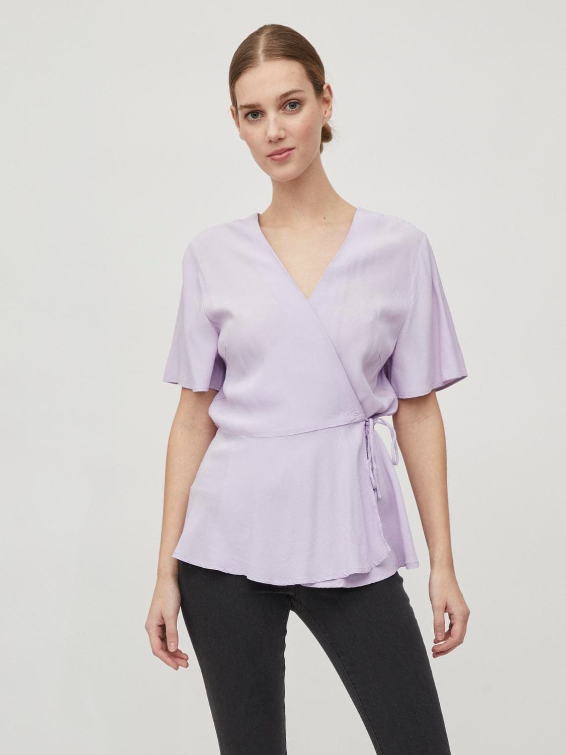 VIFINI WRAP S/S TOP/SU - VILA