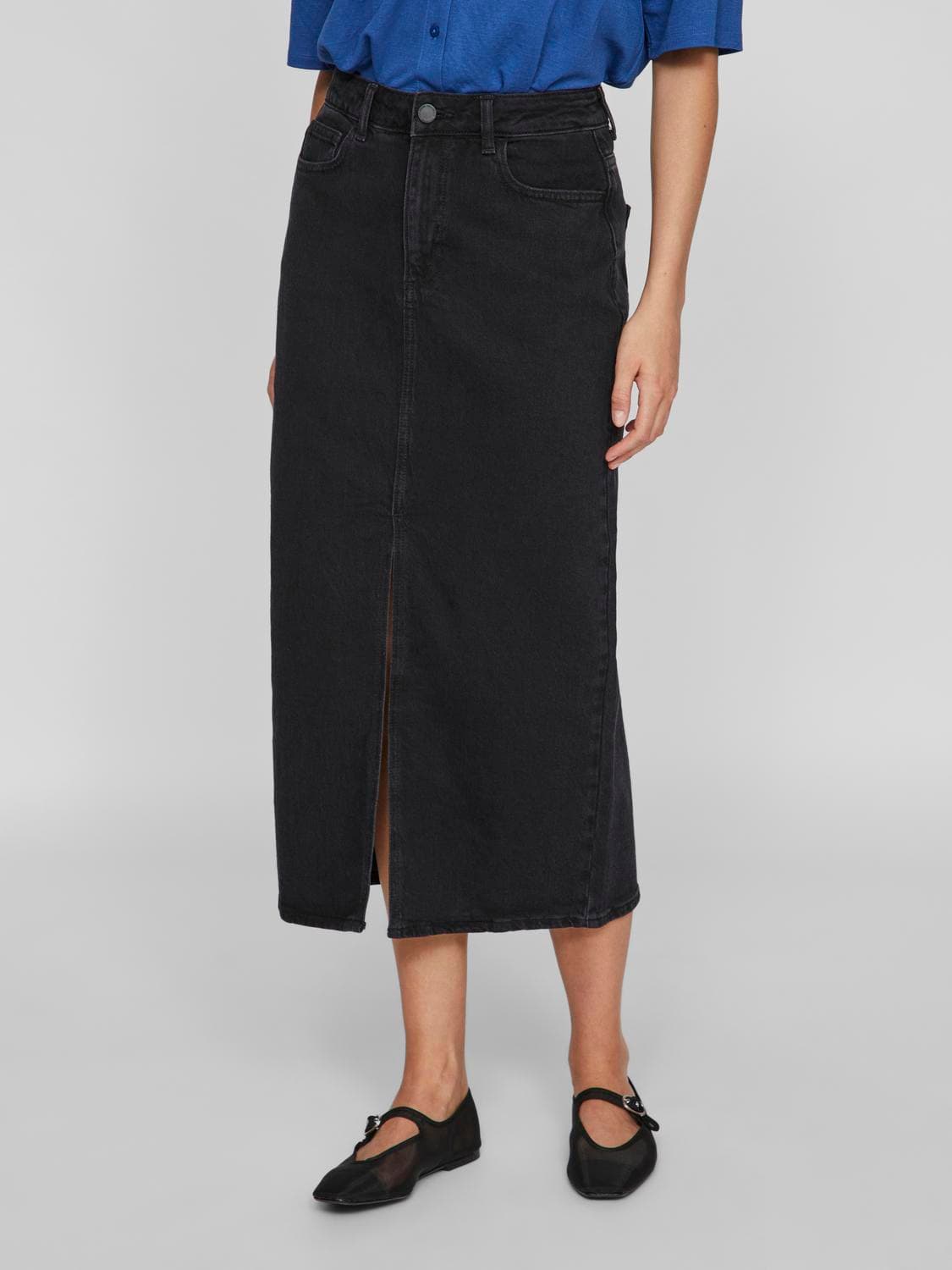 Vijaf Hw Midi Denim Skirt-Noos - VILA