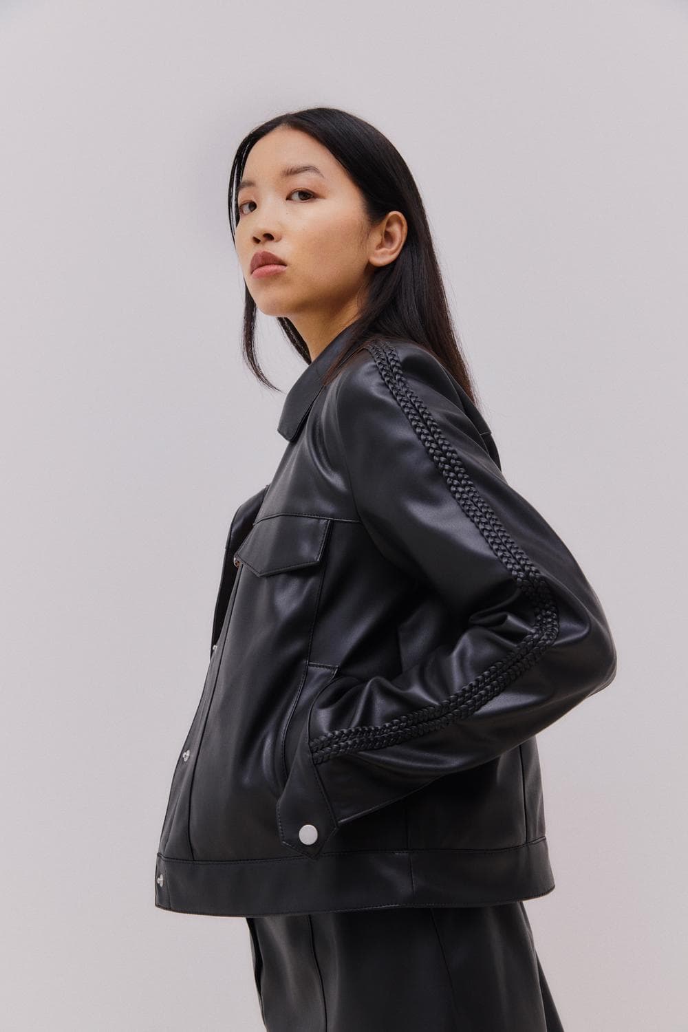 Vipen Coated L/S Braid Jacket - VILA
