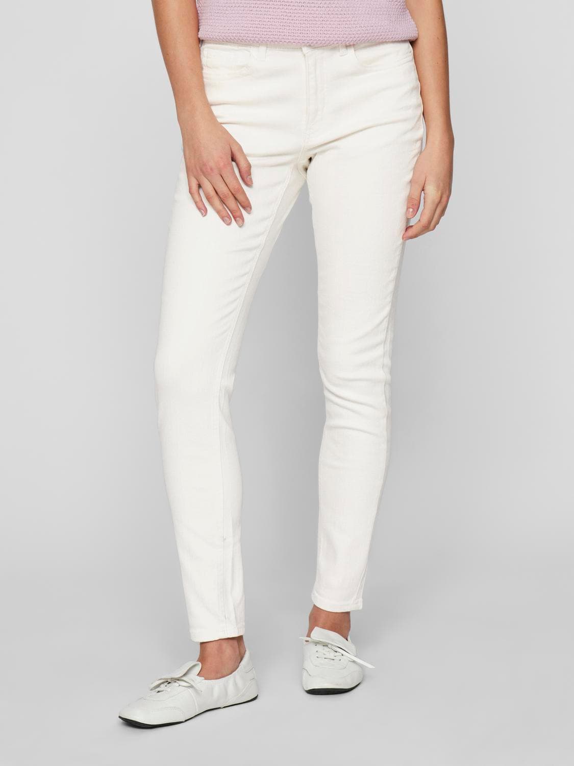 Visarah Rw Skinny Jeans White Emy-Noos - VILA