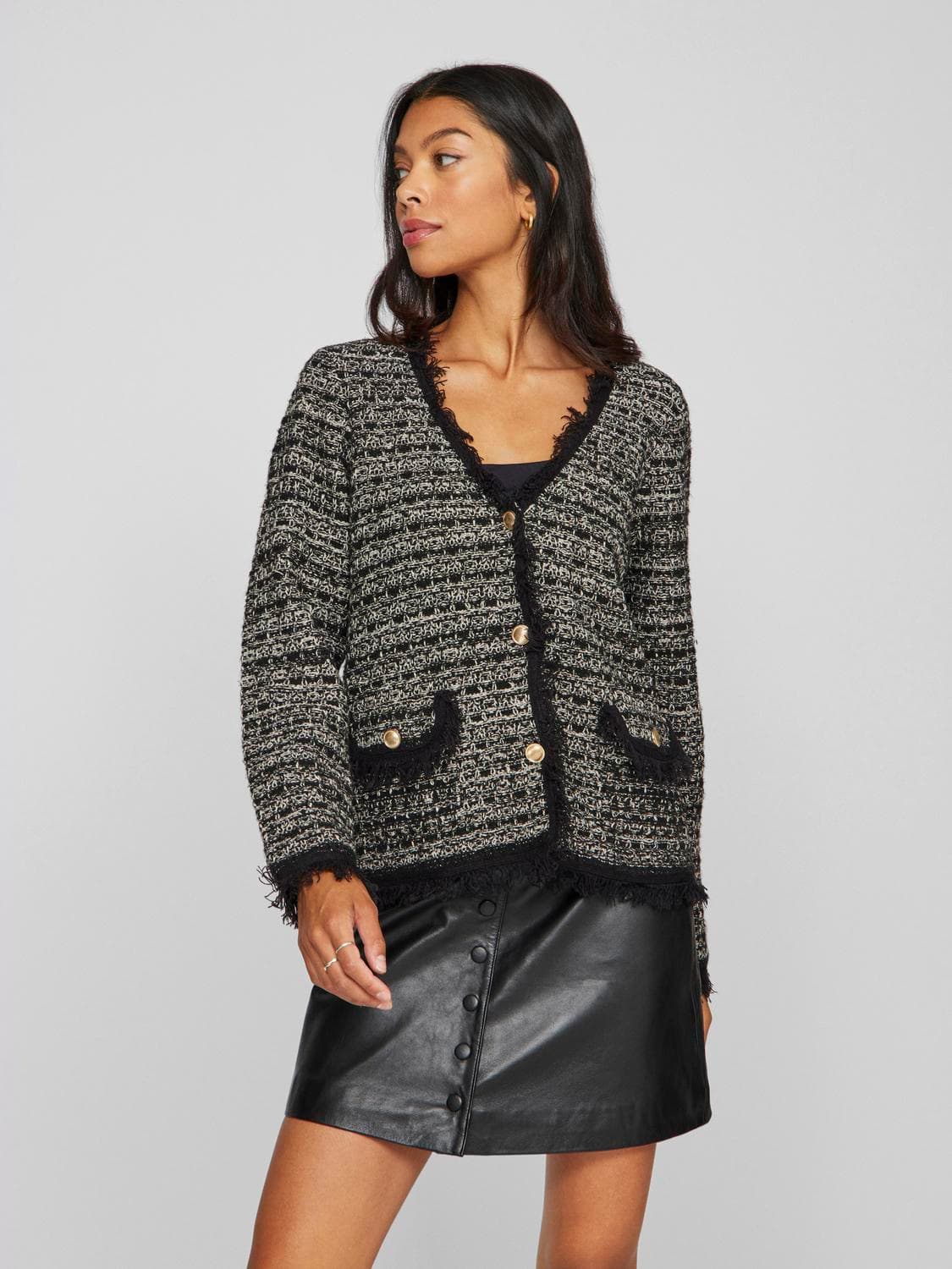 Visolera L/S Detail Knit Cardigan - VILA