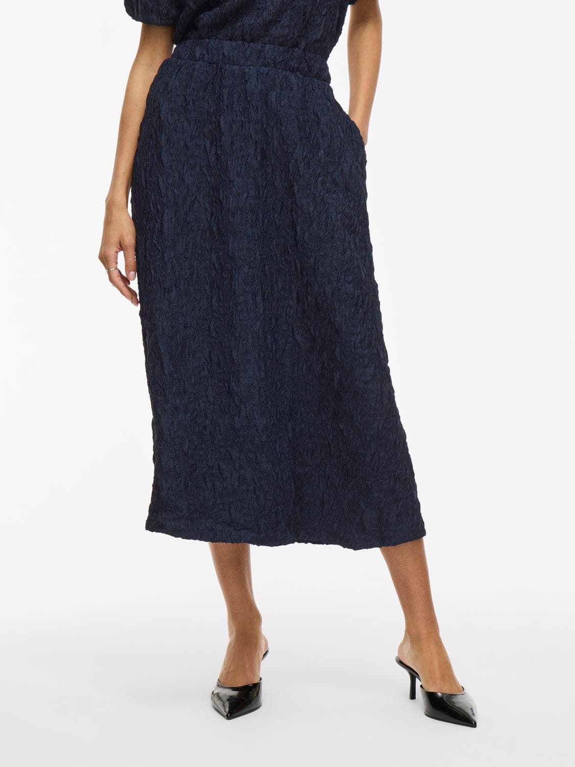 Visophia Hw Volume Midi Skirt/Dc - VILA