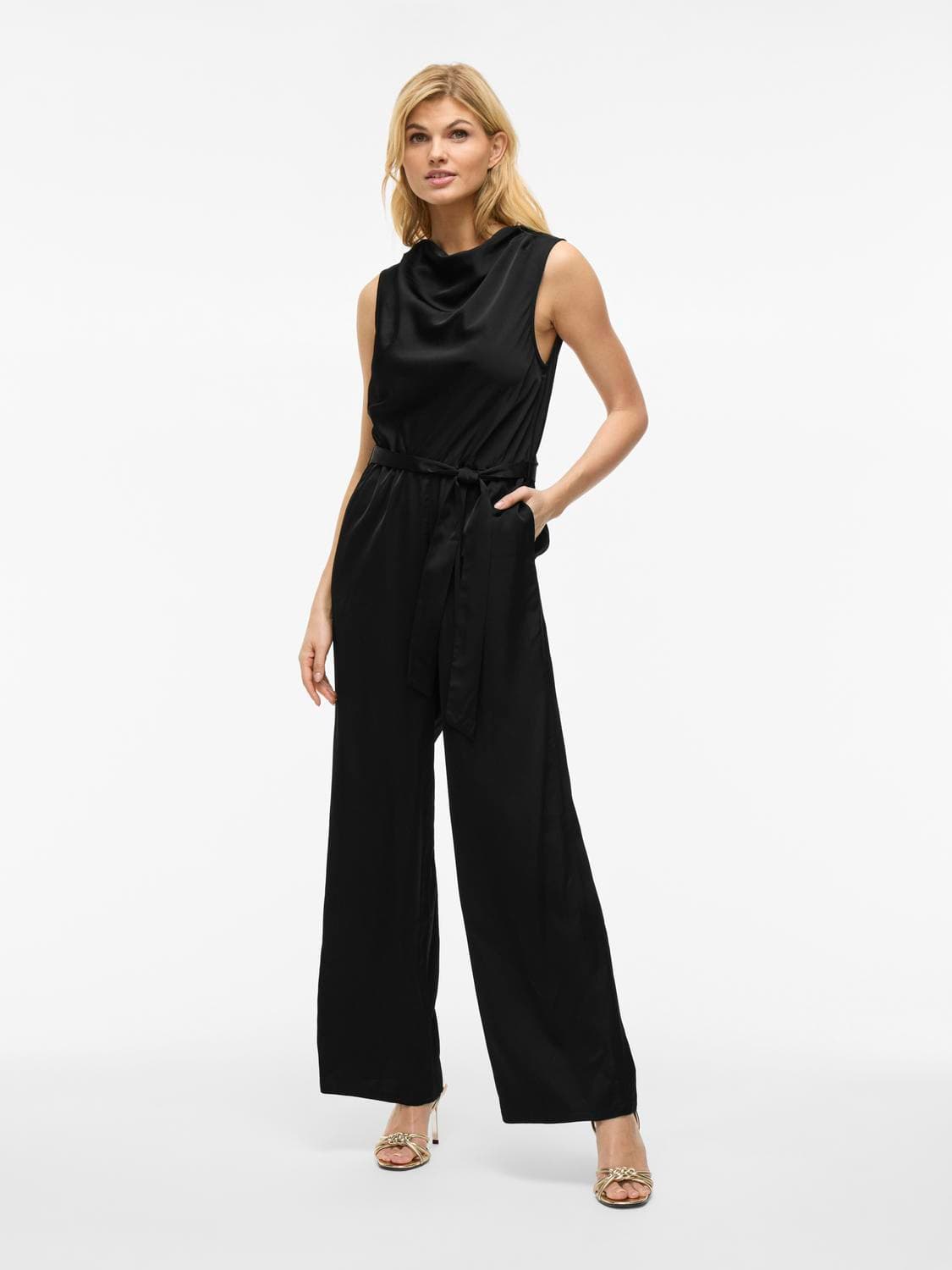Vimarelle Draped S/L Jumpsuit/Dc - VILA