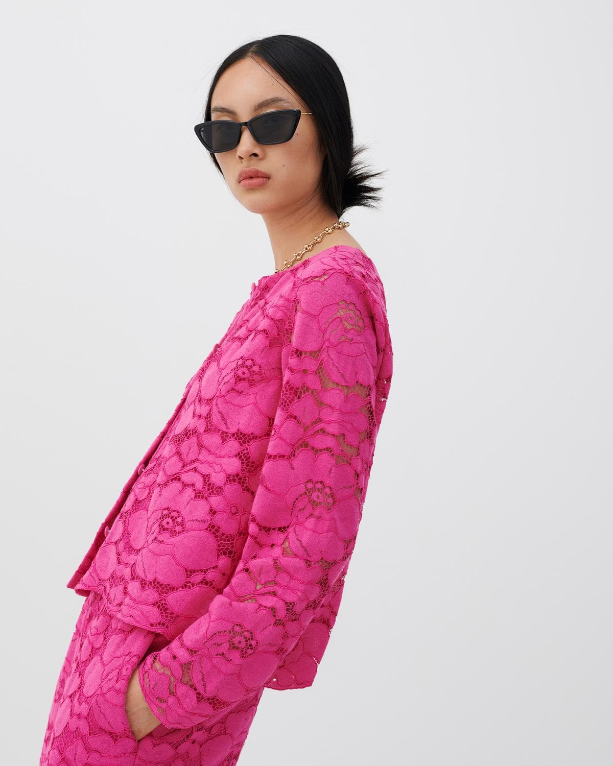 Viceren O-Neck L/S Lace Shirt/Dc - VILA
