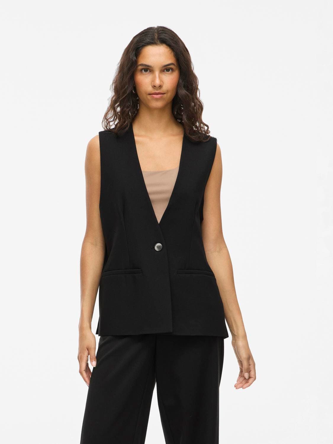 Vipiniema S/L Tailored Vest/Bfs - VILA