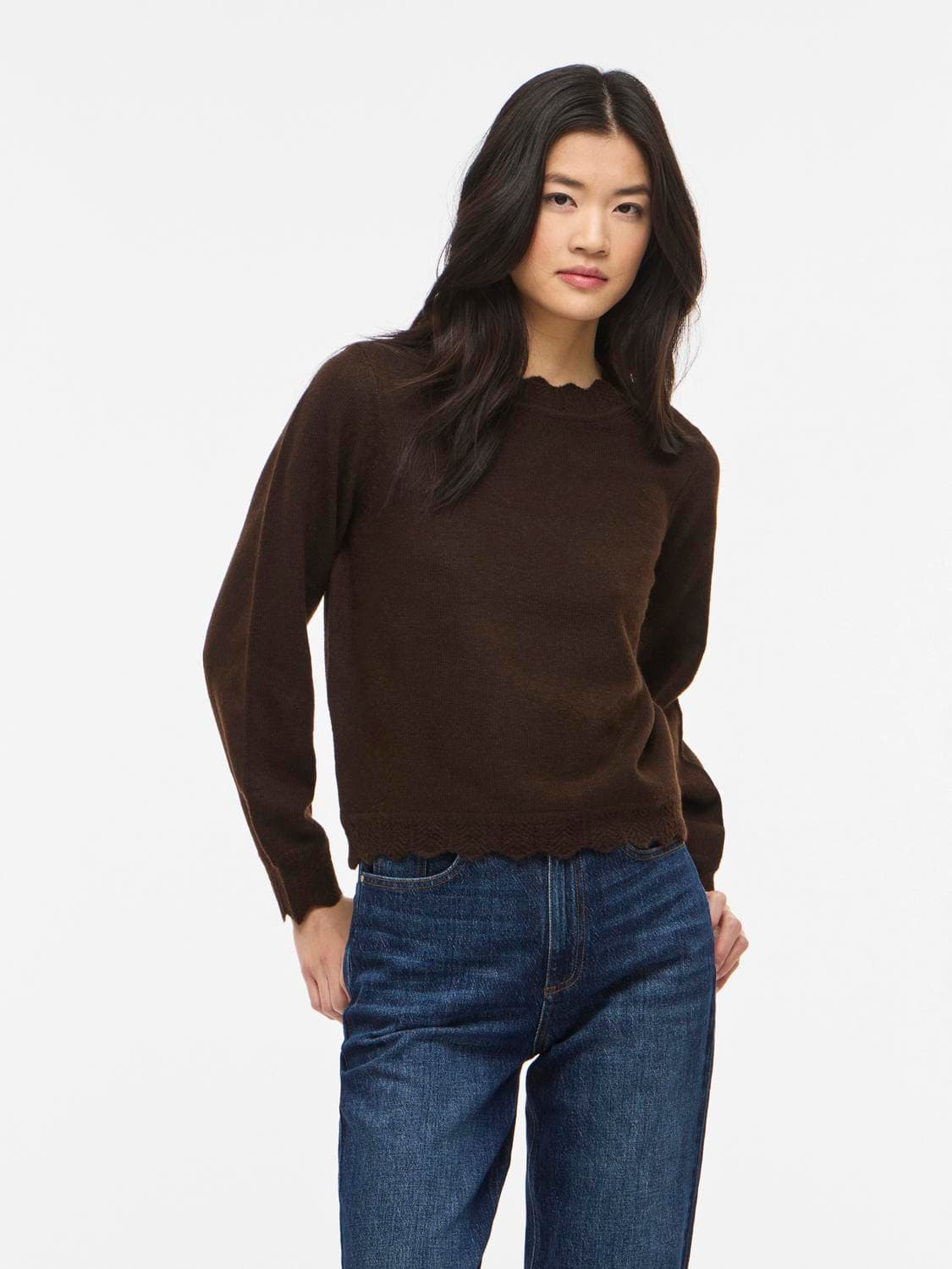Vinikolina O-Neck L/S Knit Top - Noos - VILA