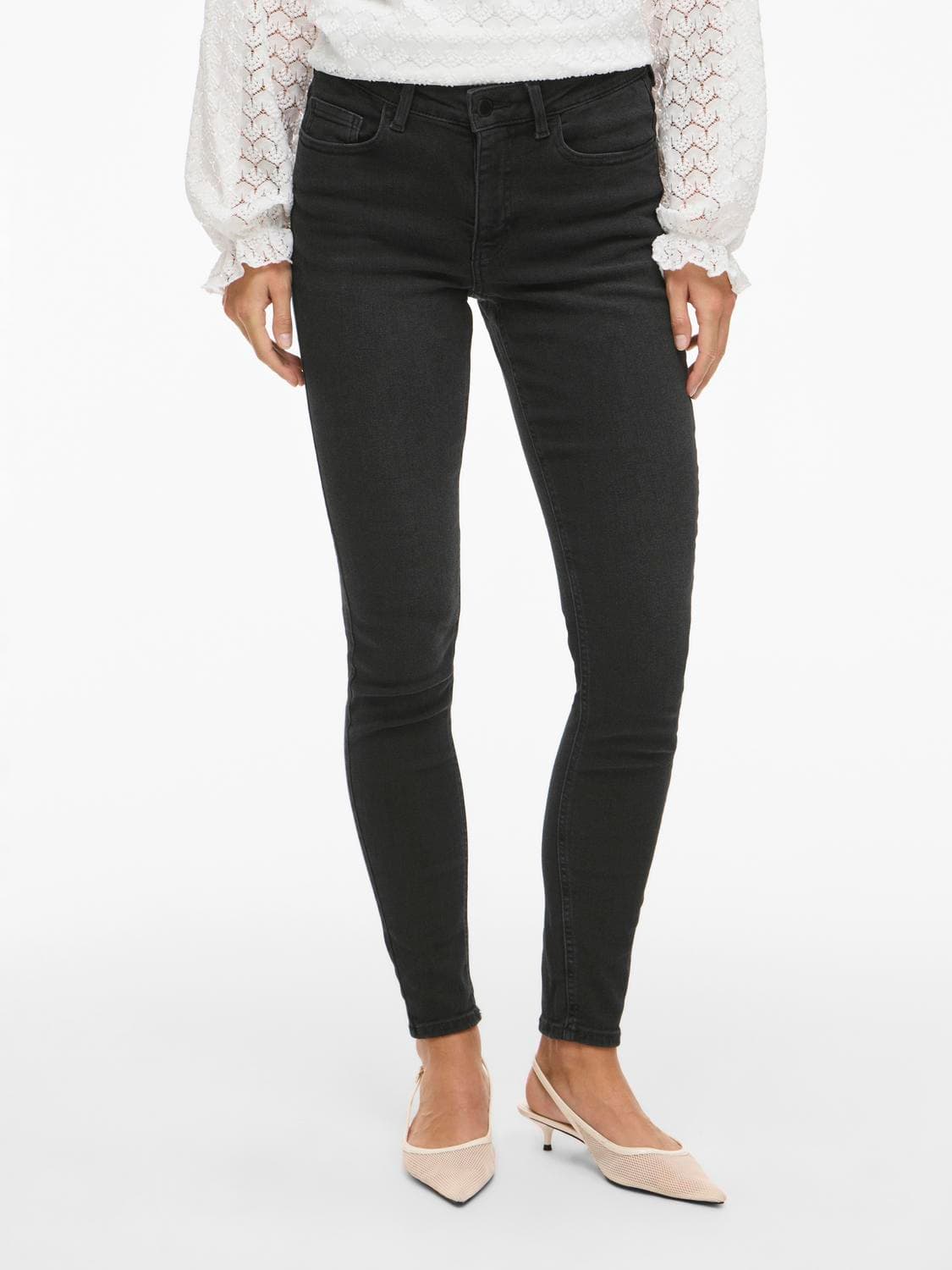 Visarah Rw Skinny Jeans Blk Bub00-Noos - VILA