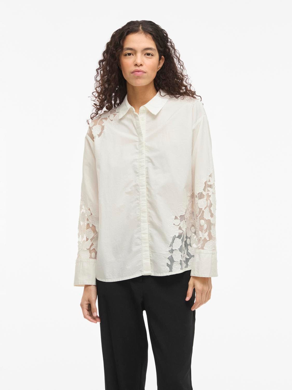 Vicamina L/S Lace Shirt/Bfs - VILA