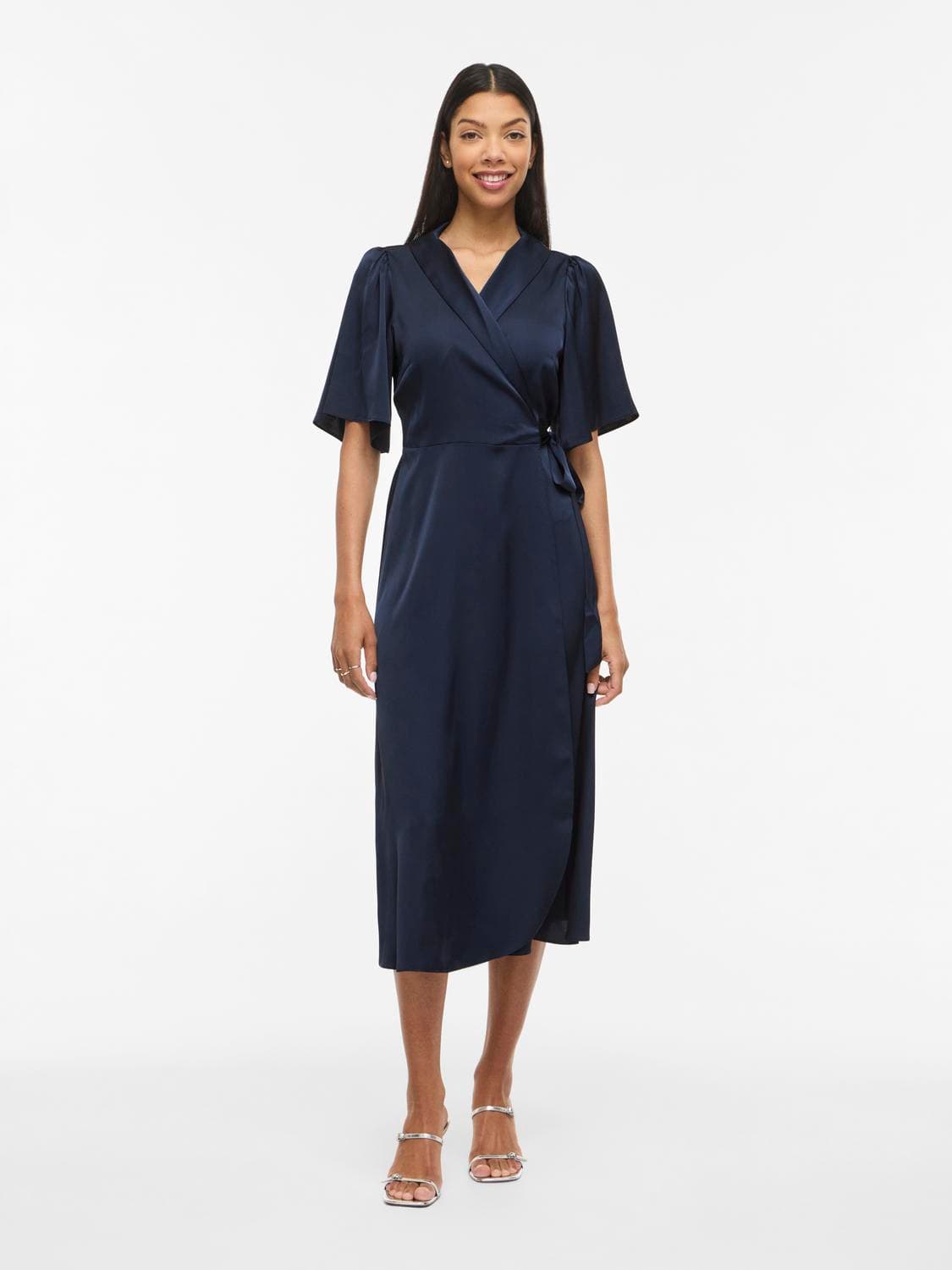 Vienna Ravenna 2/4 Midi Wr Dress/Dc - VILA
