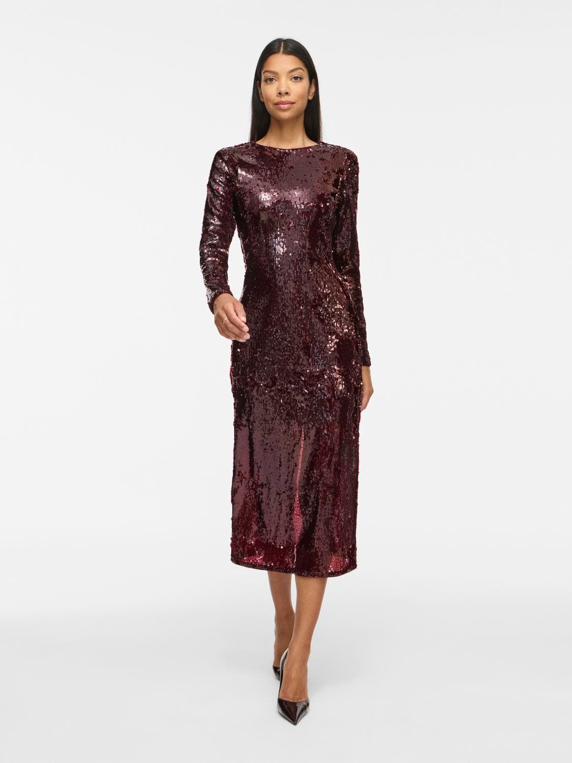 Vilaney L/S Midi Dress/Dc - VILA
