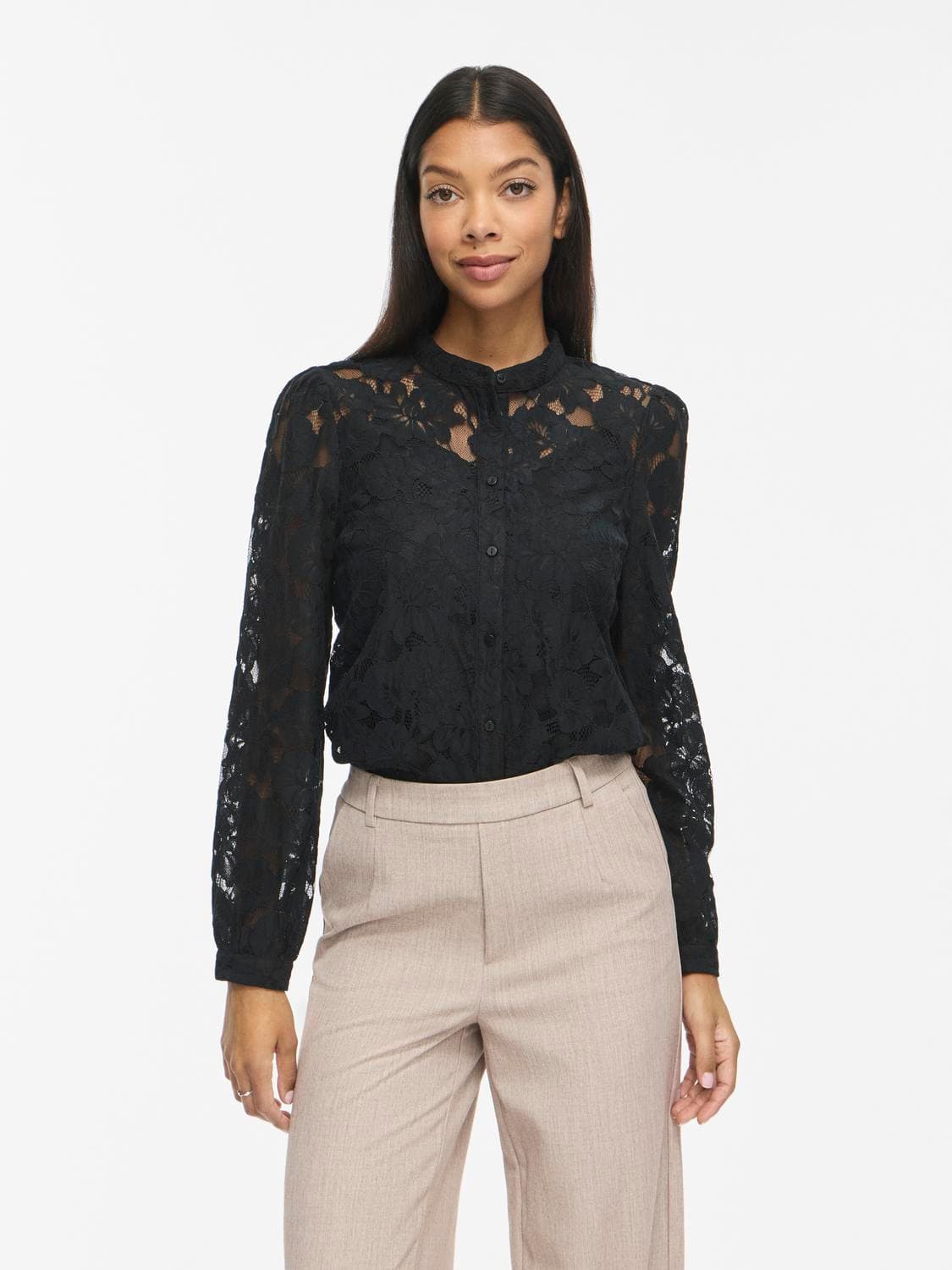 Visala L/S Lace Shirt - VILA