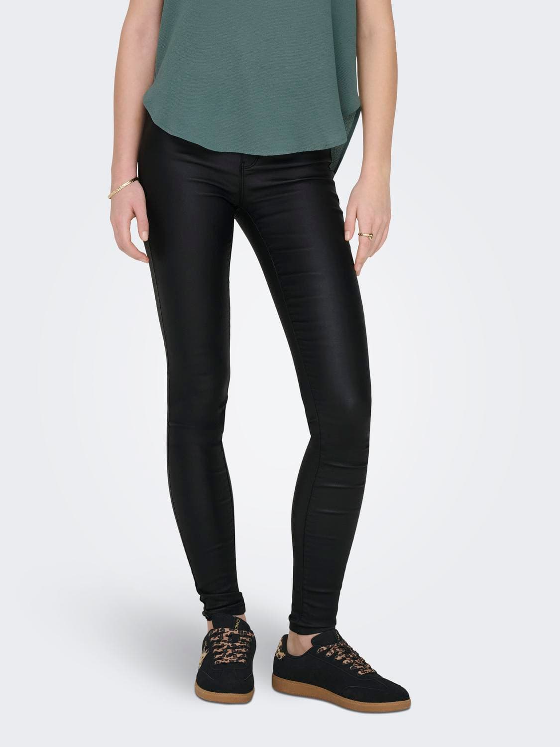 Onlanne K Mid Waist Coated Pnt Noos - ONLY