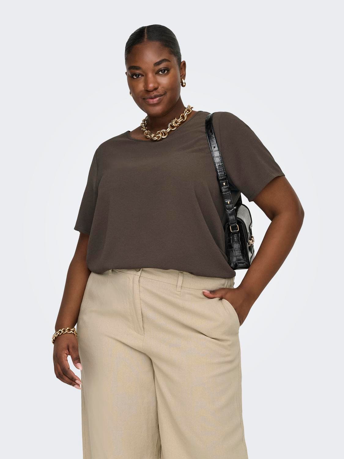 Carvica S/S Top Wvn Noos - ONLY