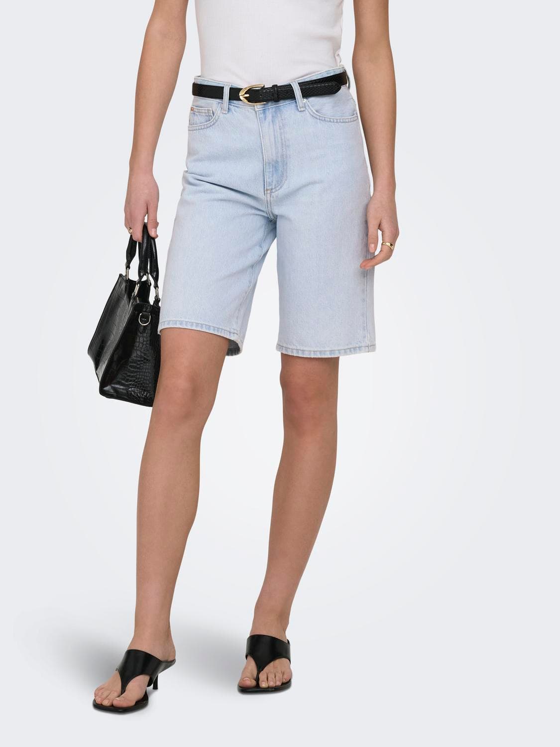 Onlsonny Hw Wide Dnm Shorts Noos - ONLY