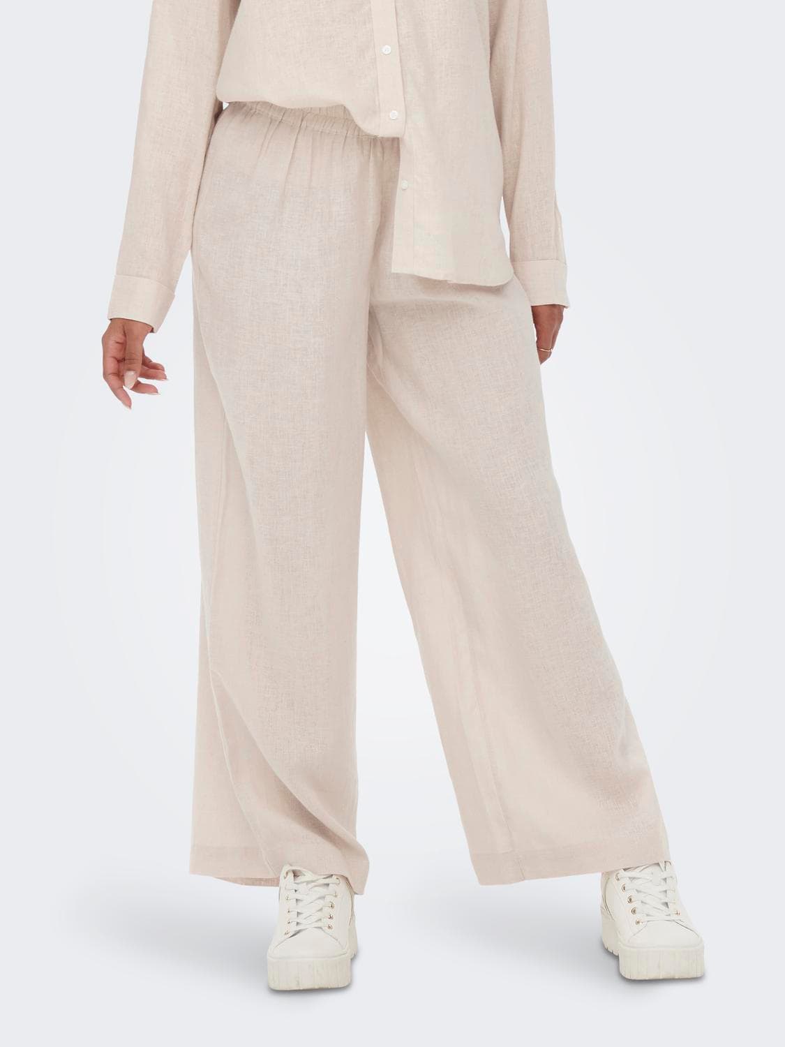 Onlbruxelles Hw Linen Blen Pant Pnt Noos - ONLY