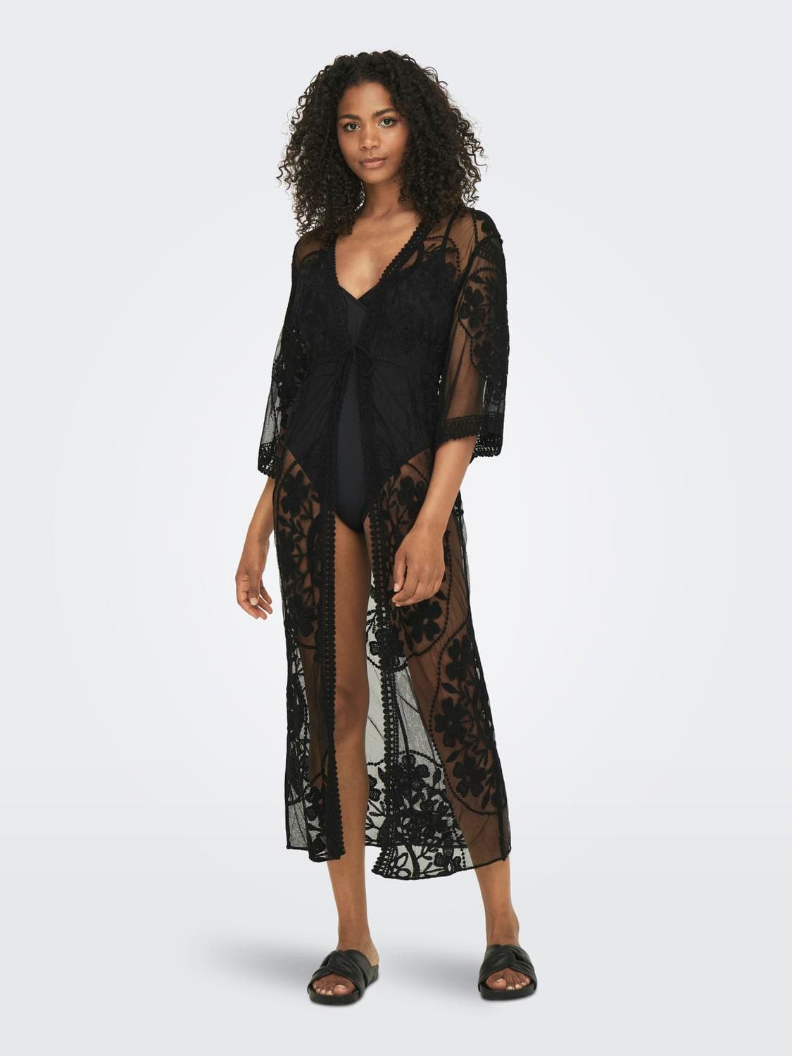 Onlcarla Emb. Lace Beach Kimono Acc - ONLY