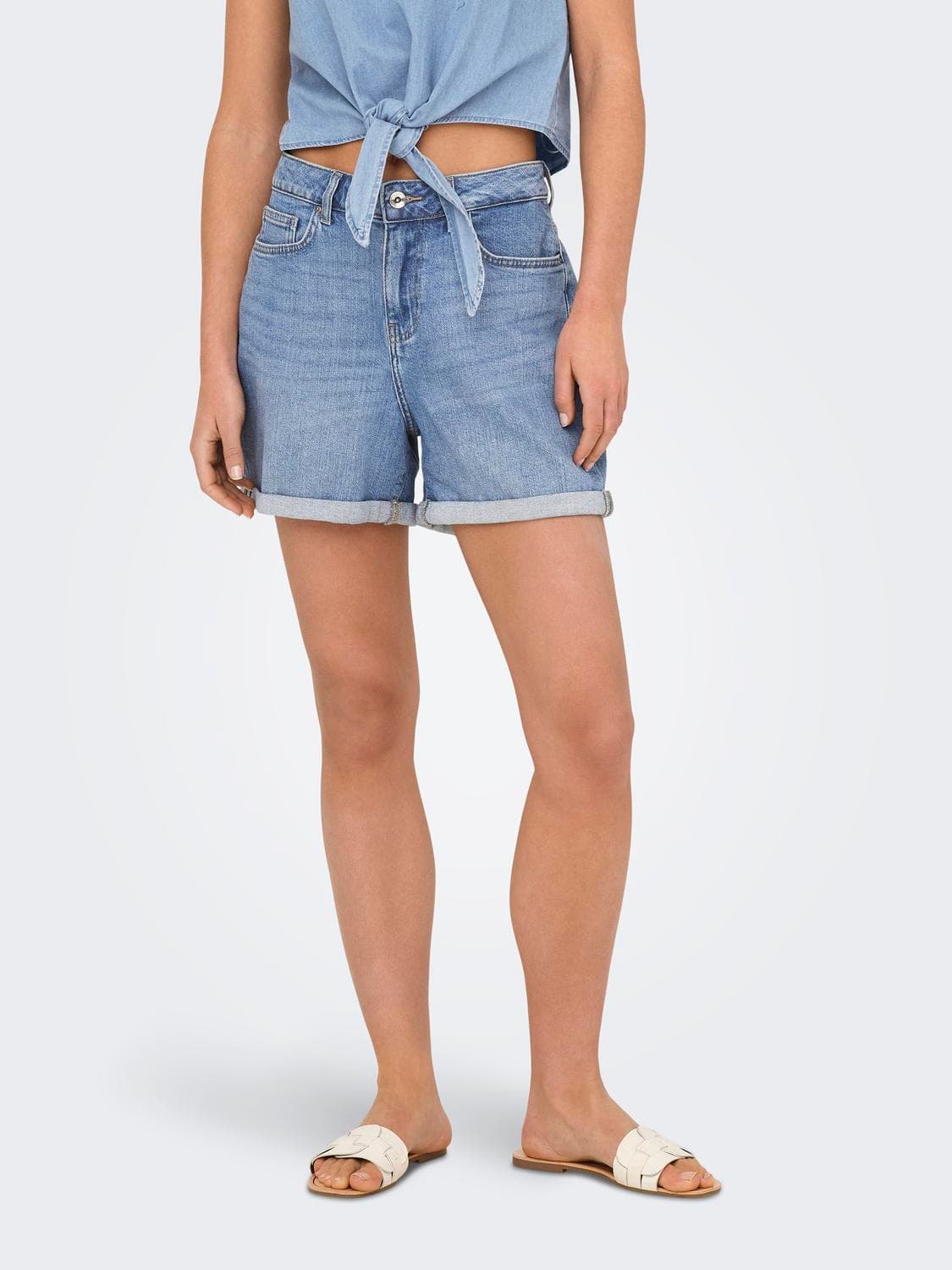 Onljosephine Stretch Shorts Dnm Azg Noos - ONLY