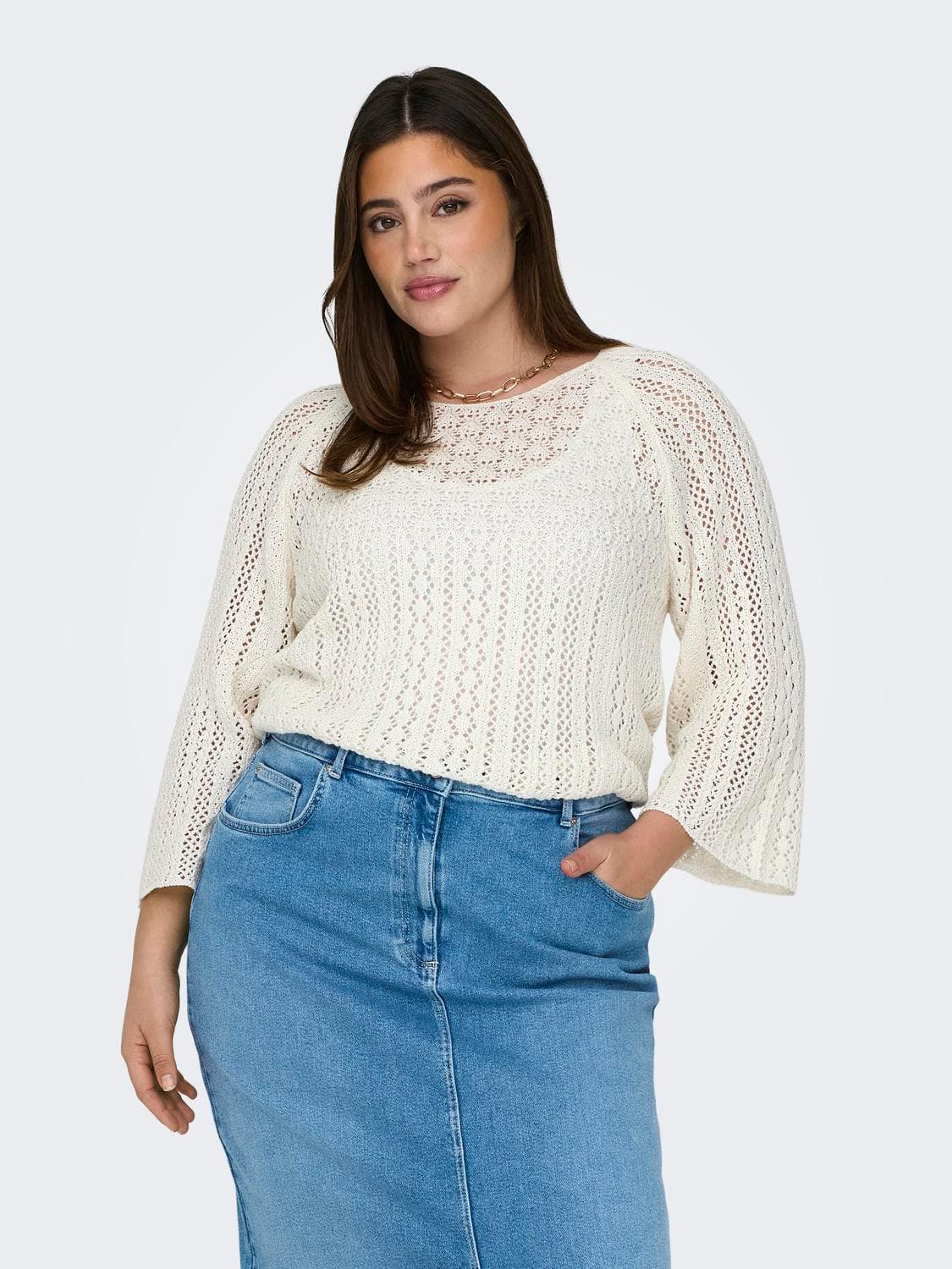 Carnola 3/4 Pullover Knt Noos - ONLY