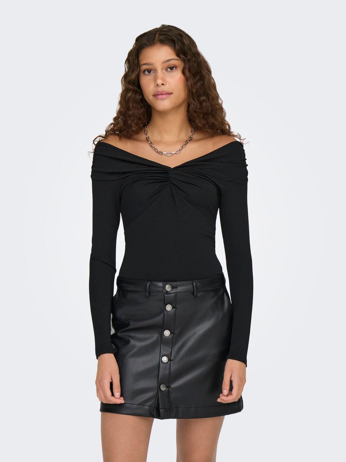 Onlqueen L/S Glitter Top Jrs - ONLY