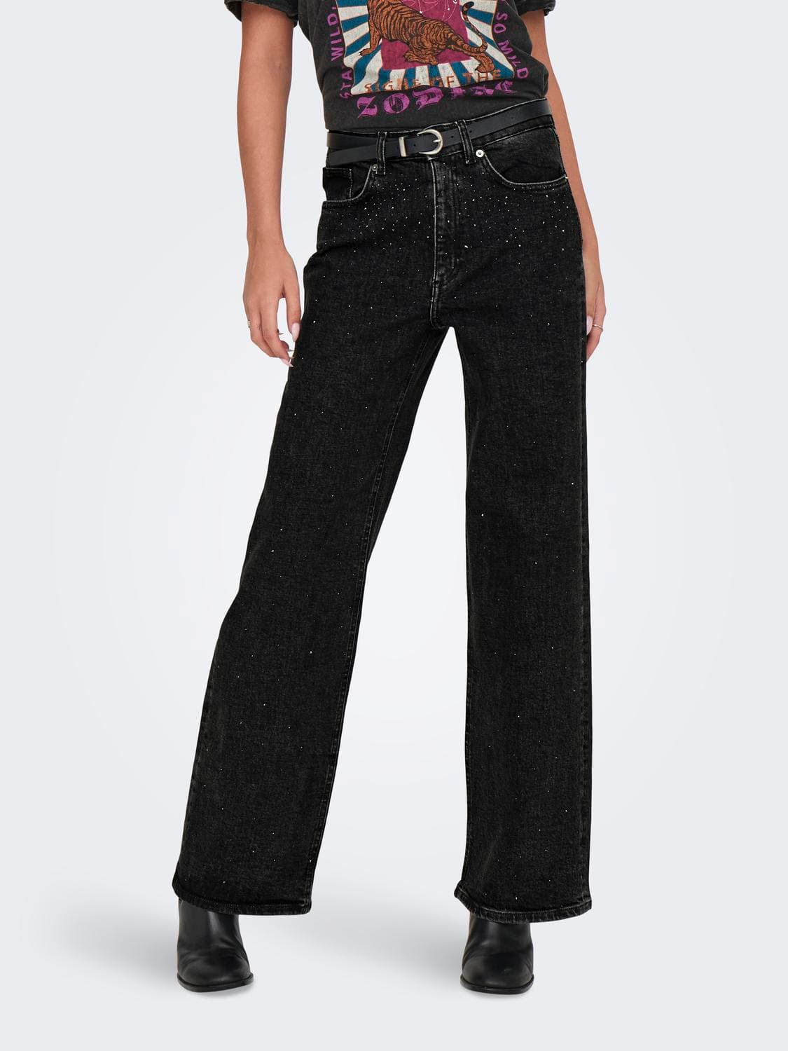 Onljuicy Hw Rhinestone Wide Rea244 Dnm - ONLY