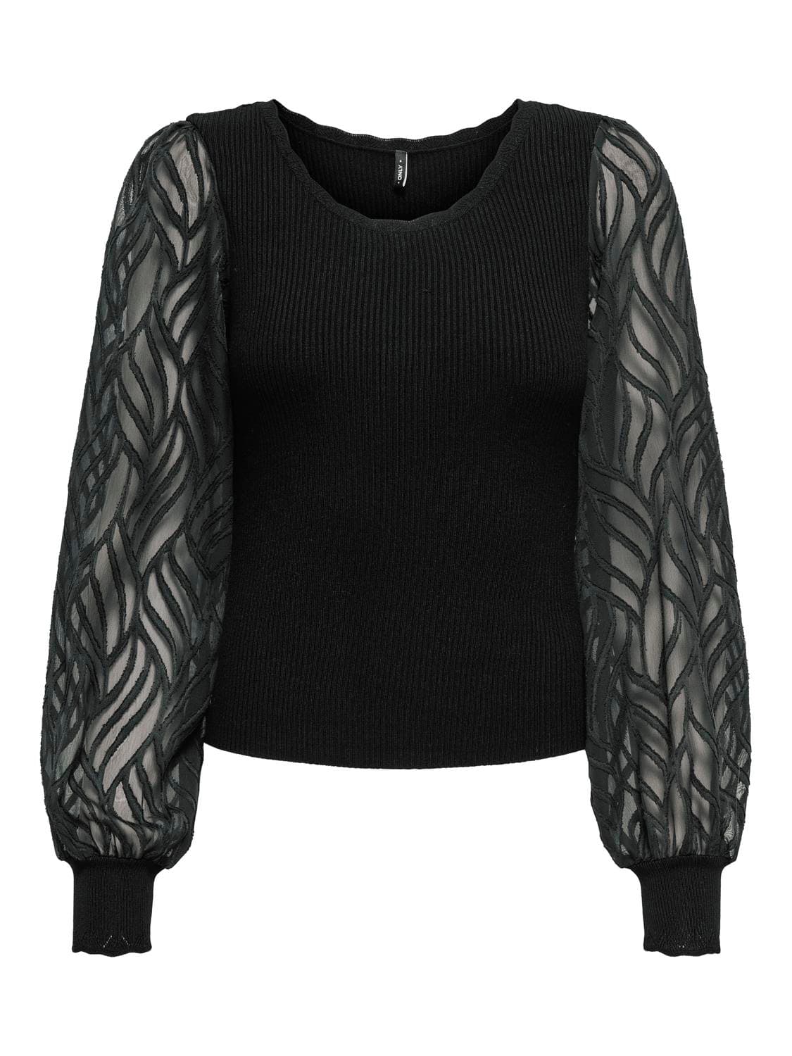 Onljulie Ls Rib Mix O-Neck Cc Knt - ONLY