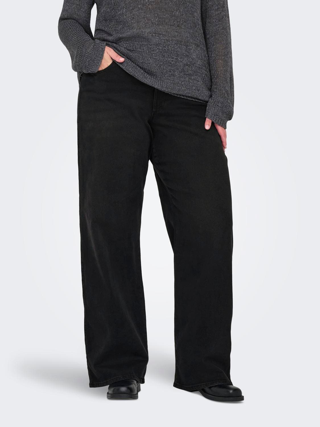 Carsnow Hw Wide Dnm Jeans Pim Wb Noos - ONLY