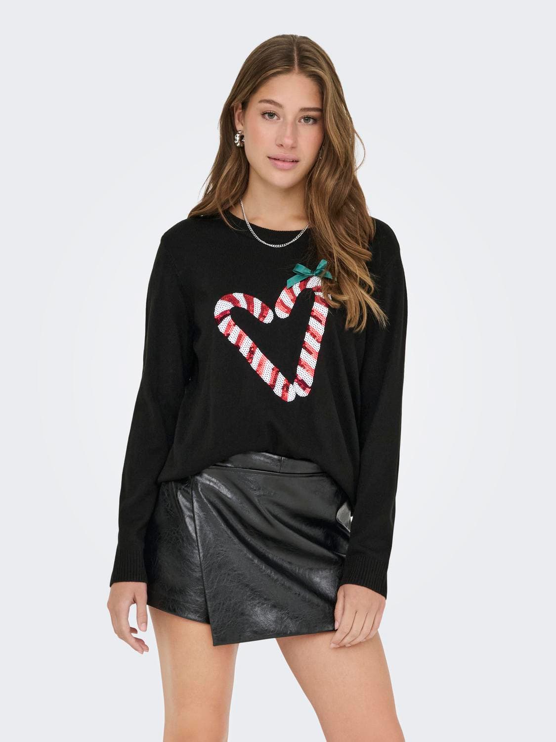 Onlxmas Shine Ls Oneck Knt - ONLY