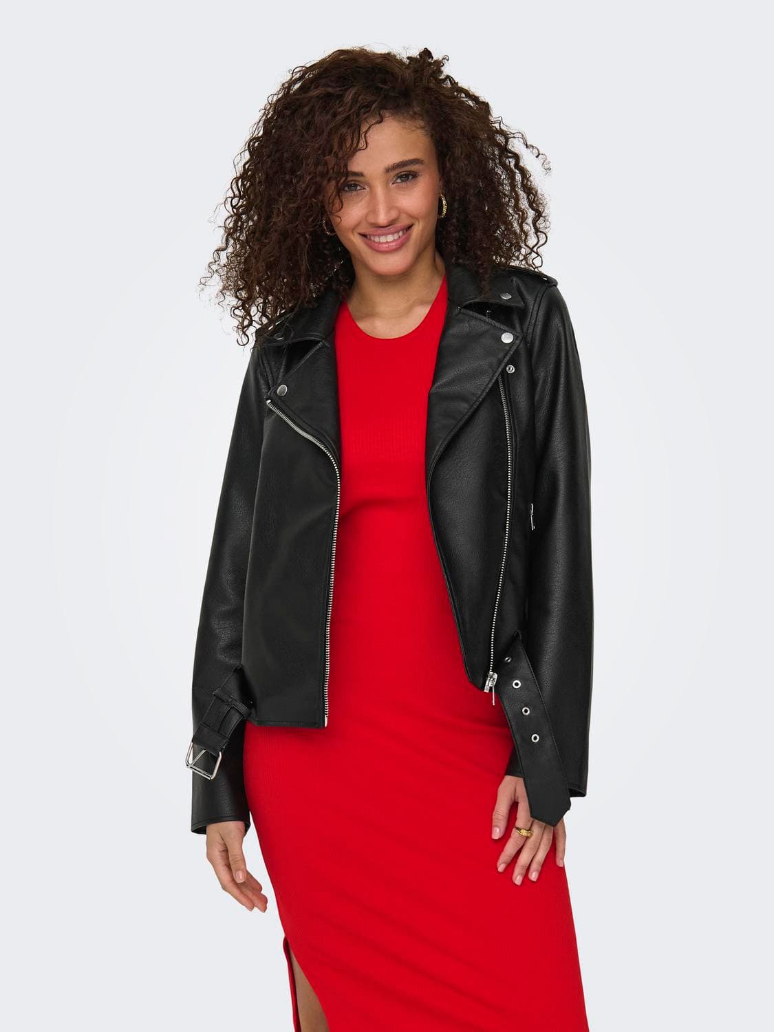 Onlmille Faux Leather Biker Jacket Otw - ONLY
