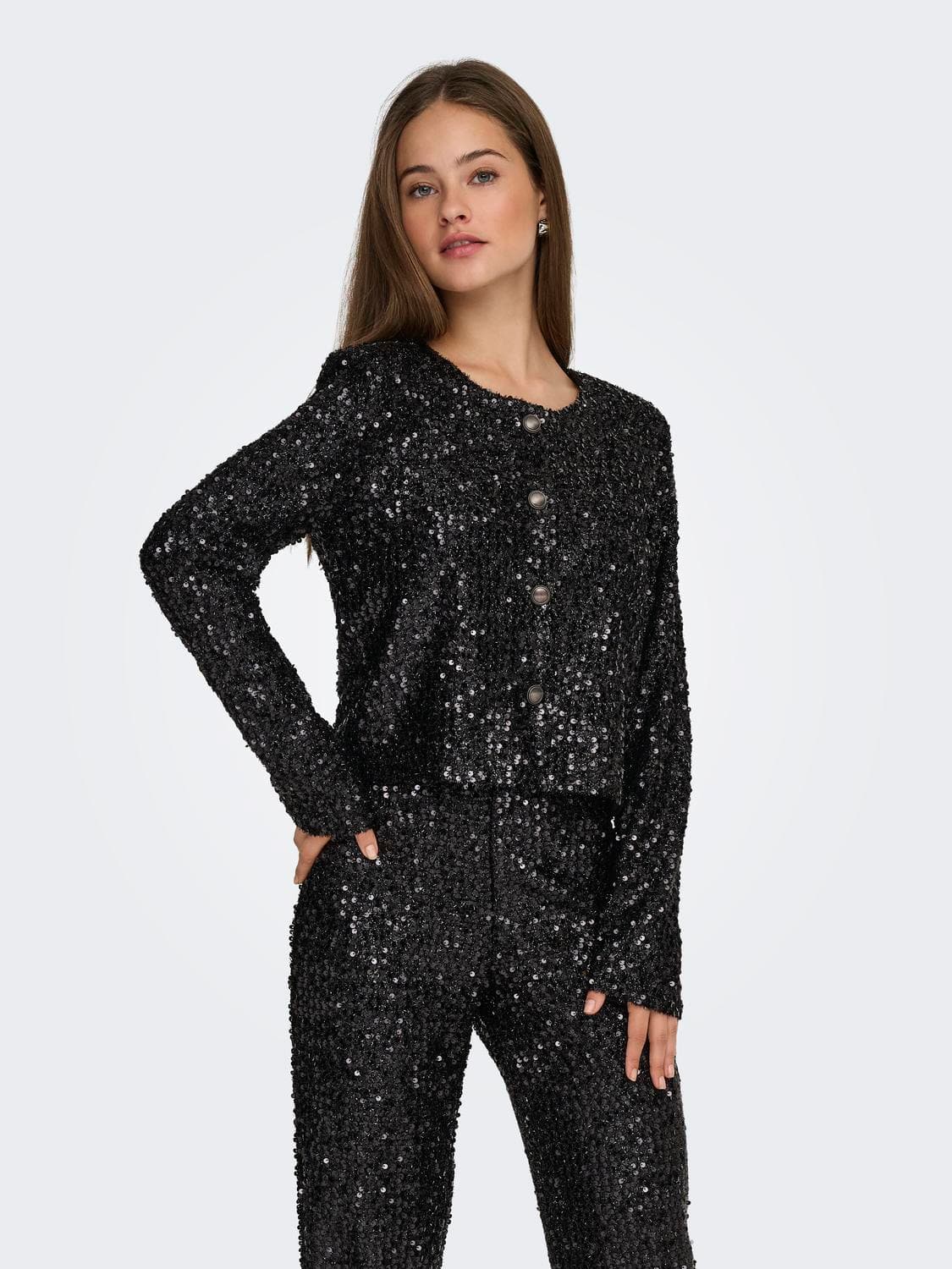 Jdytina L/S Sequins Jacket Jrs - ONLY