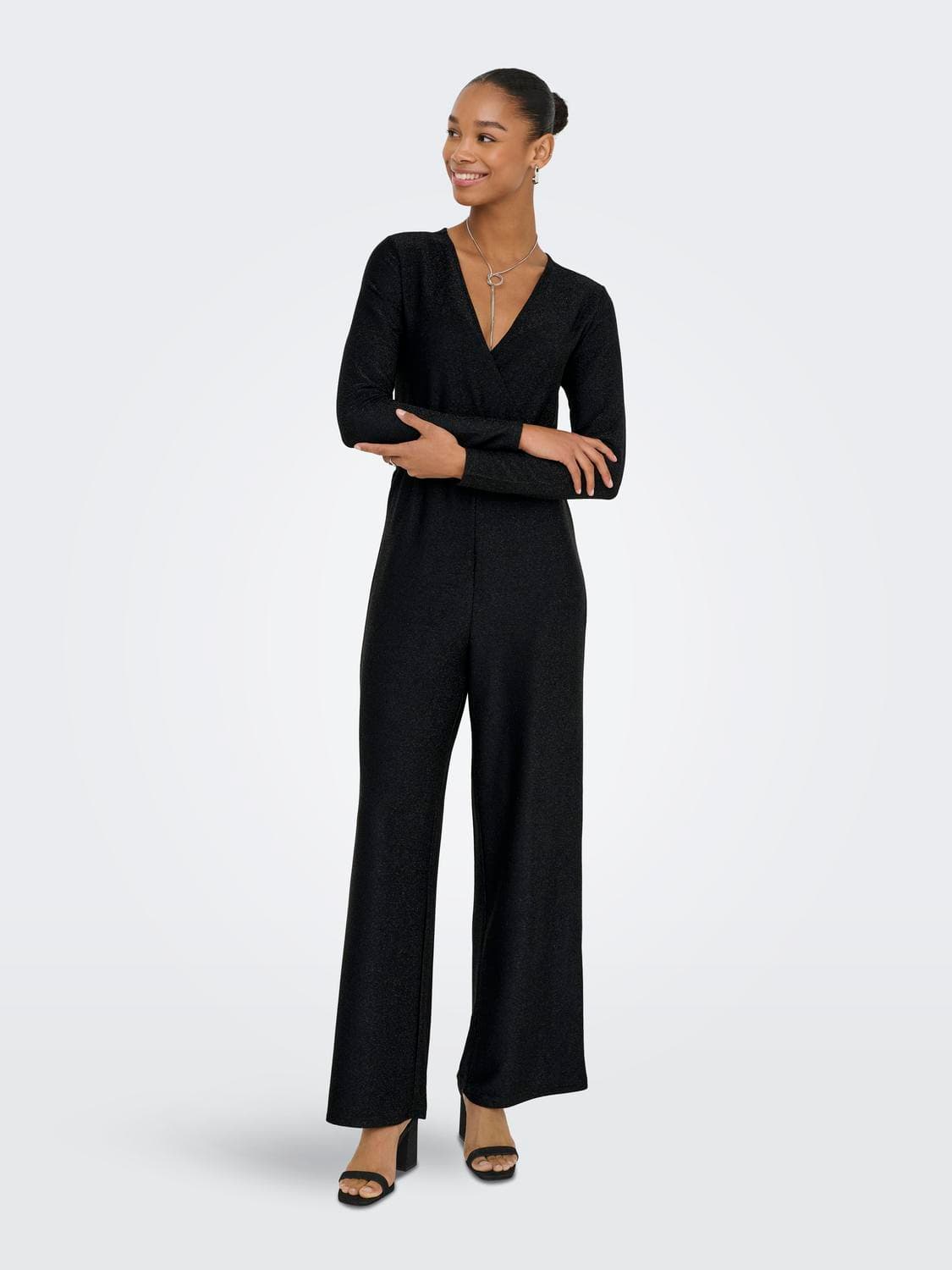 Onlrich L/S Glitter Jumpsuit Jrs - ONLY