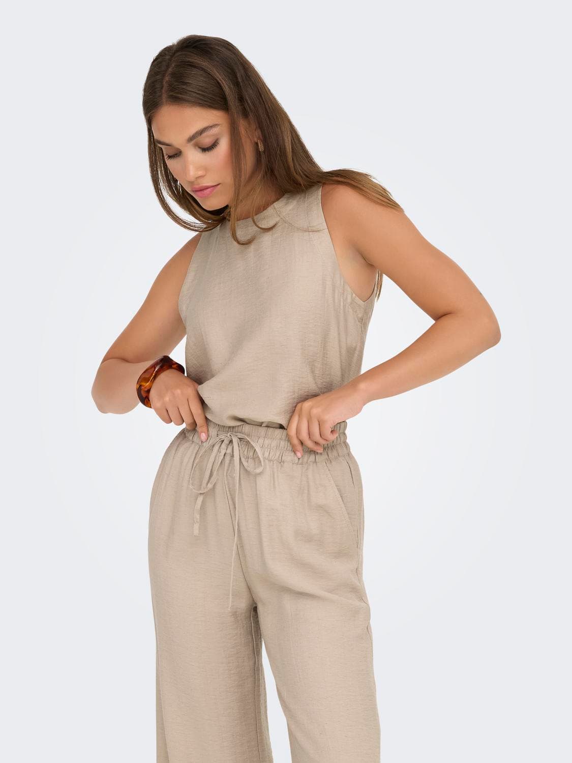 Onllino S/L O-Neck Top Wvn Ox - ONLY