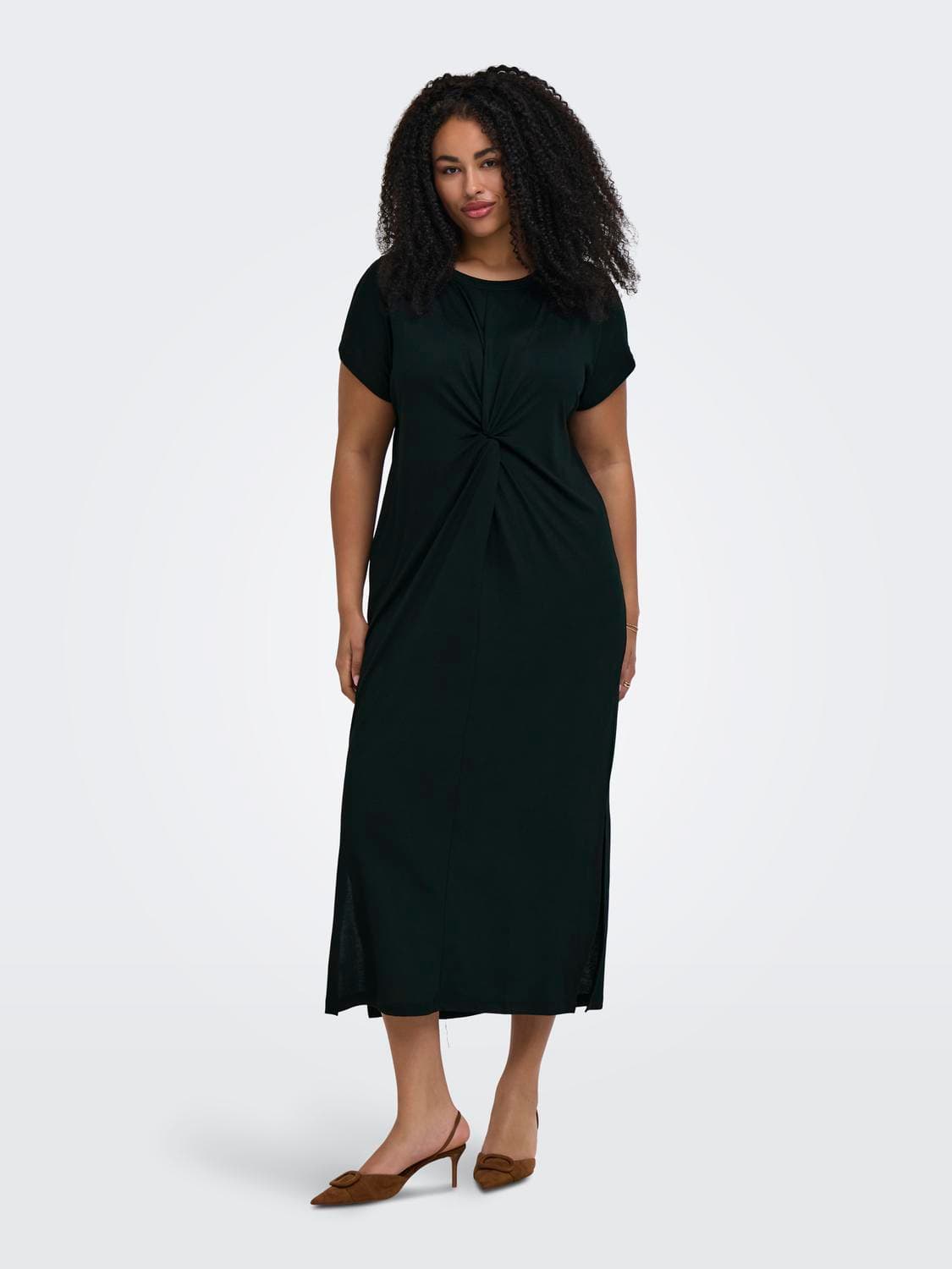 Carnicky S/S O-Neck Long Dress Jrs - ONLY