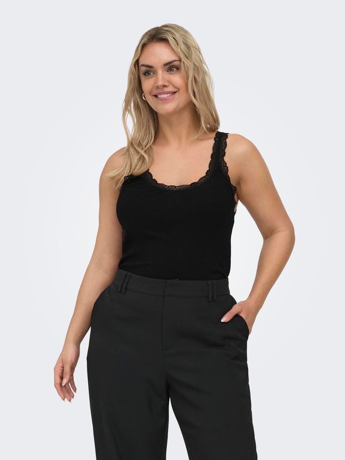 Carsara Sharai Lace Tank Top Jrs Noos - ONLY