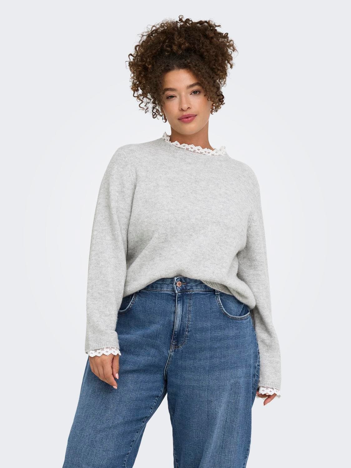 Carcher Ls Detail O-Neck Knt - ONLY