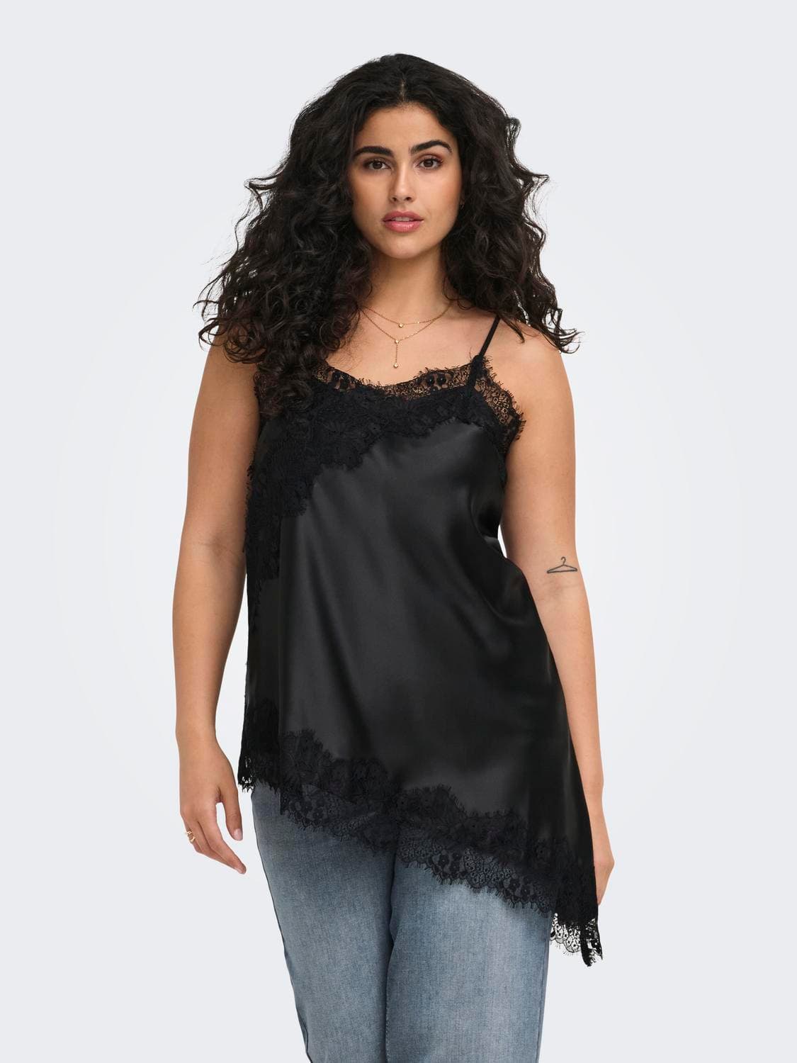 Carindona Strap Satin Lace Top Wvn - ONLY