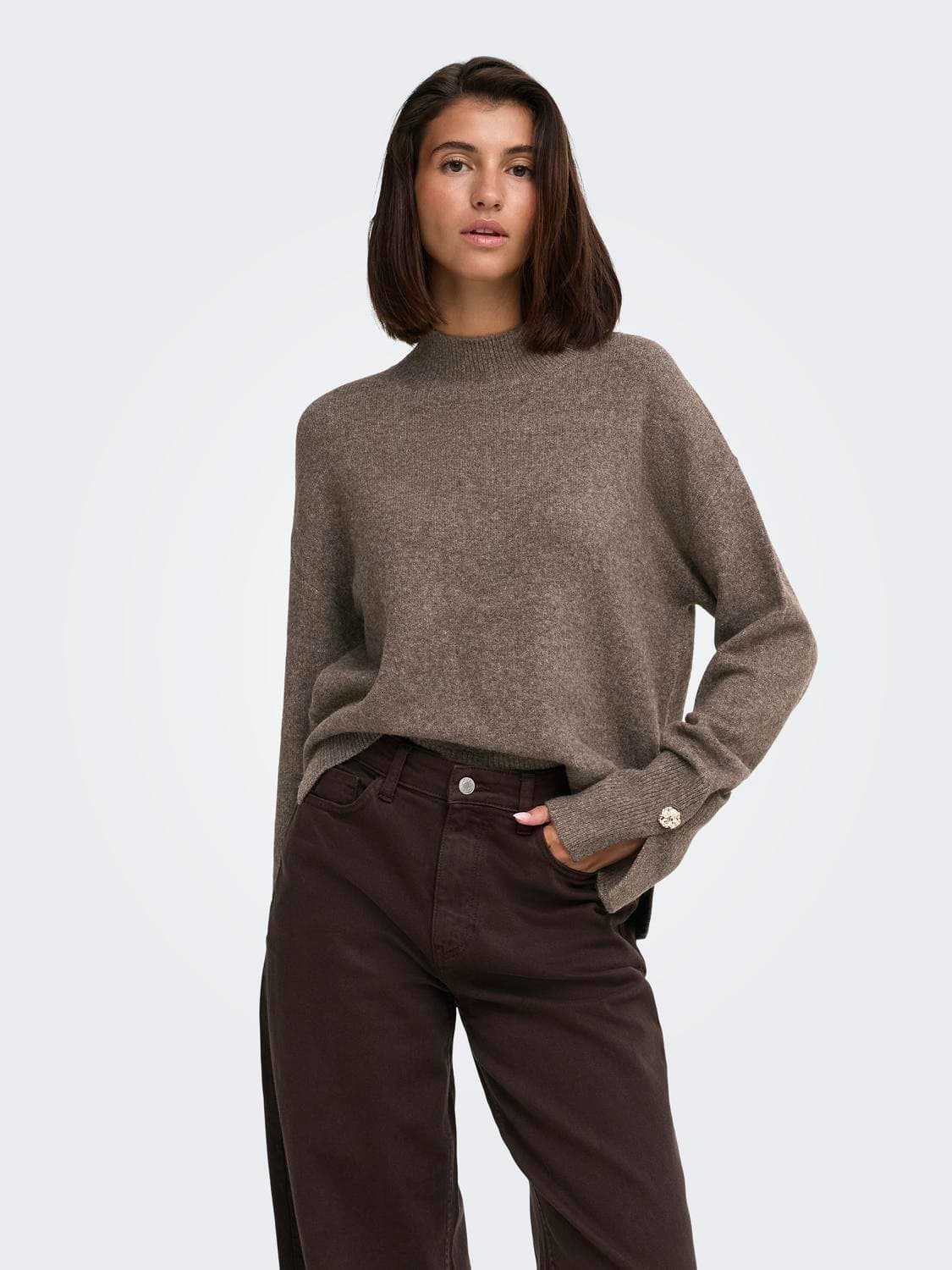 Jdysabrina L/S Hn Detail Pullov Knt Noos - ONLY