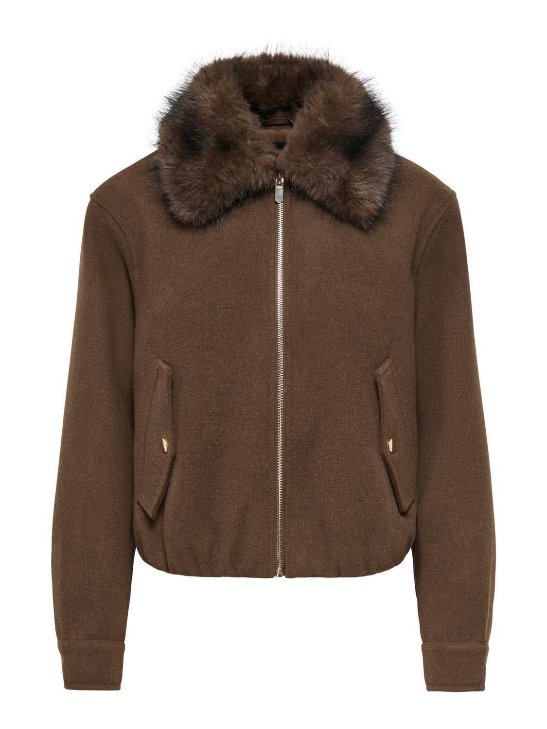 Onlsonya Fur Collar Bomber Otw - ONLY