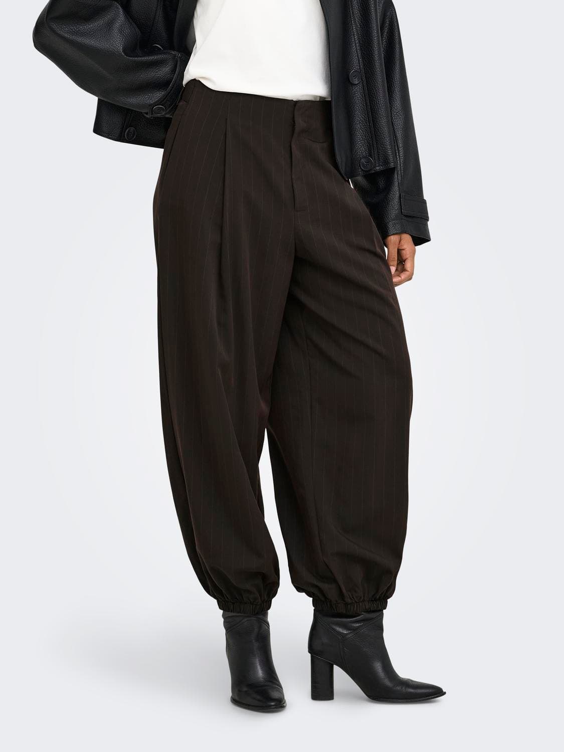 Onlrumba-Alden Mw Pinst Balloon Pant Tlr - ONLY