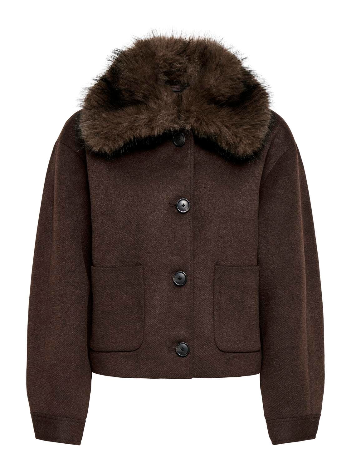 Onlelinor Faux Fur Collar Jacket Otw - ONLY