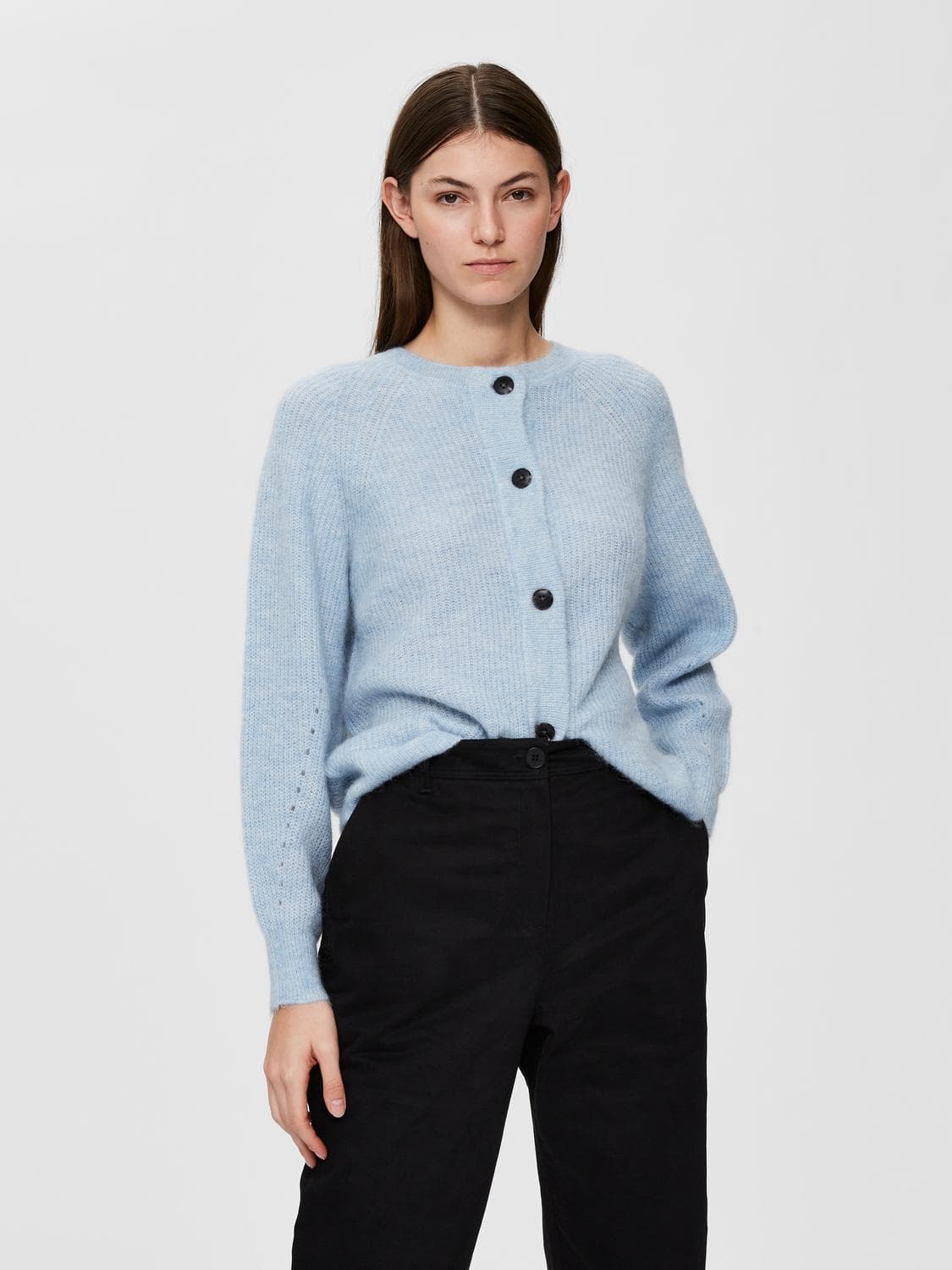 Slwlulu Ls Knit Short Cardigan Noos - Selected