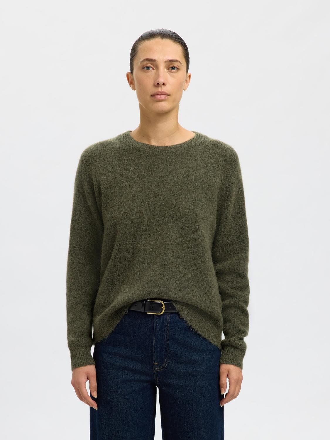 Slwlulu Ls Knit O-Neck Noos - Selected