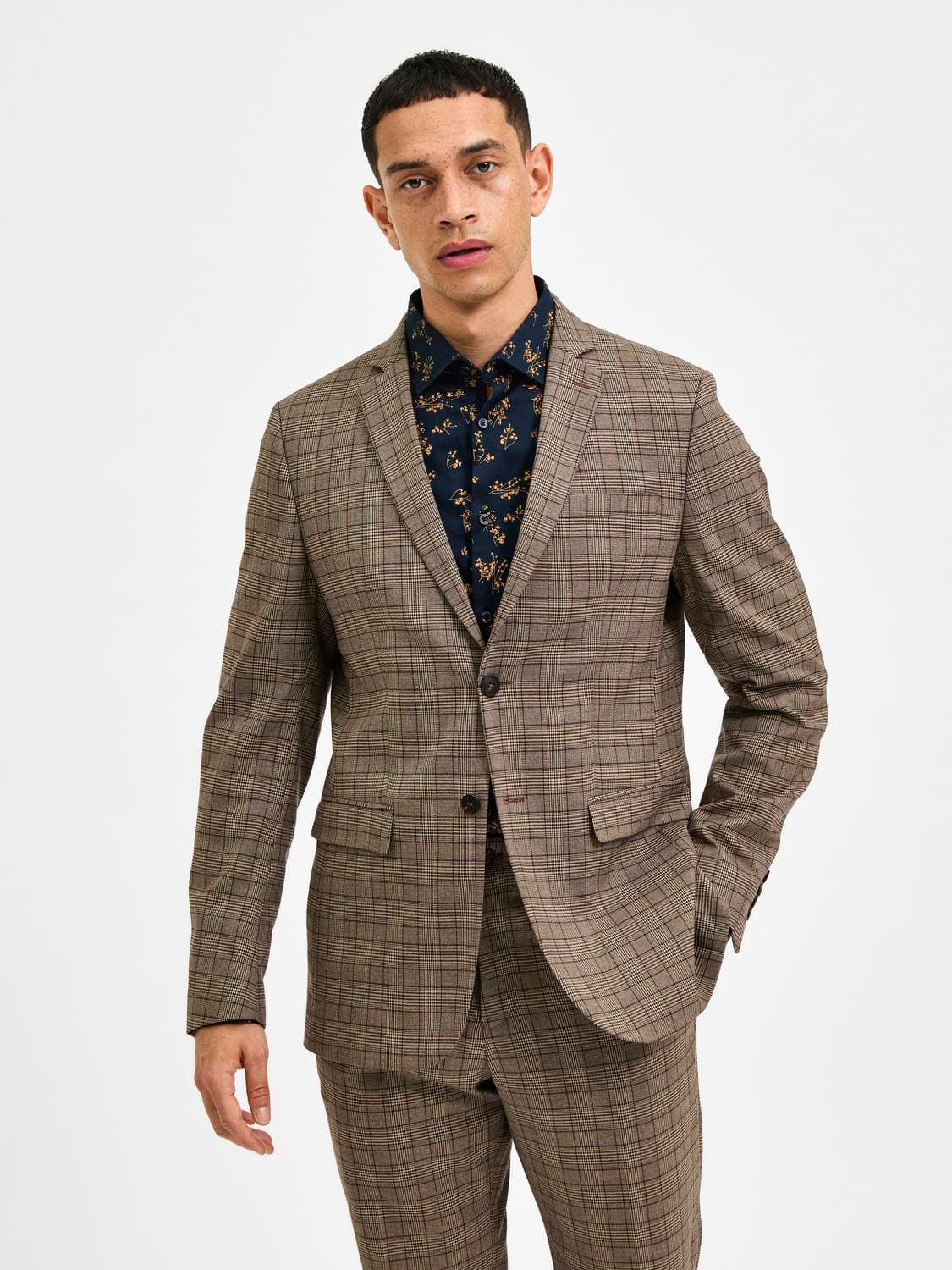 Slim-Mylologan Check Blazer - Selected