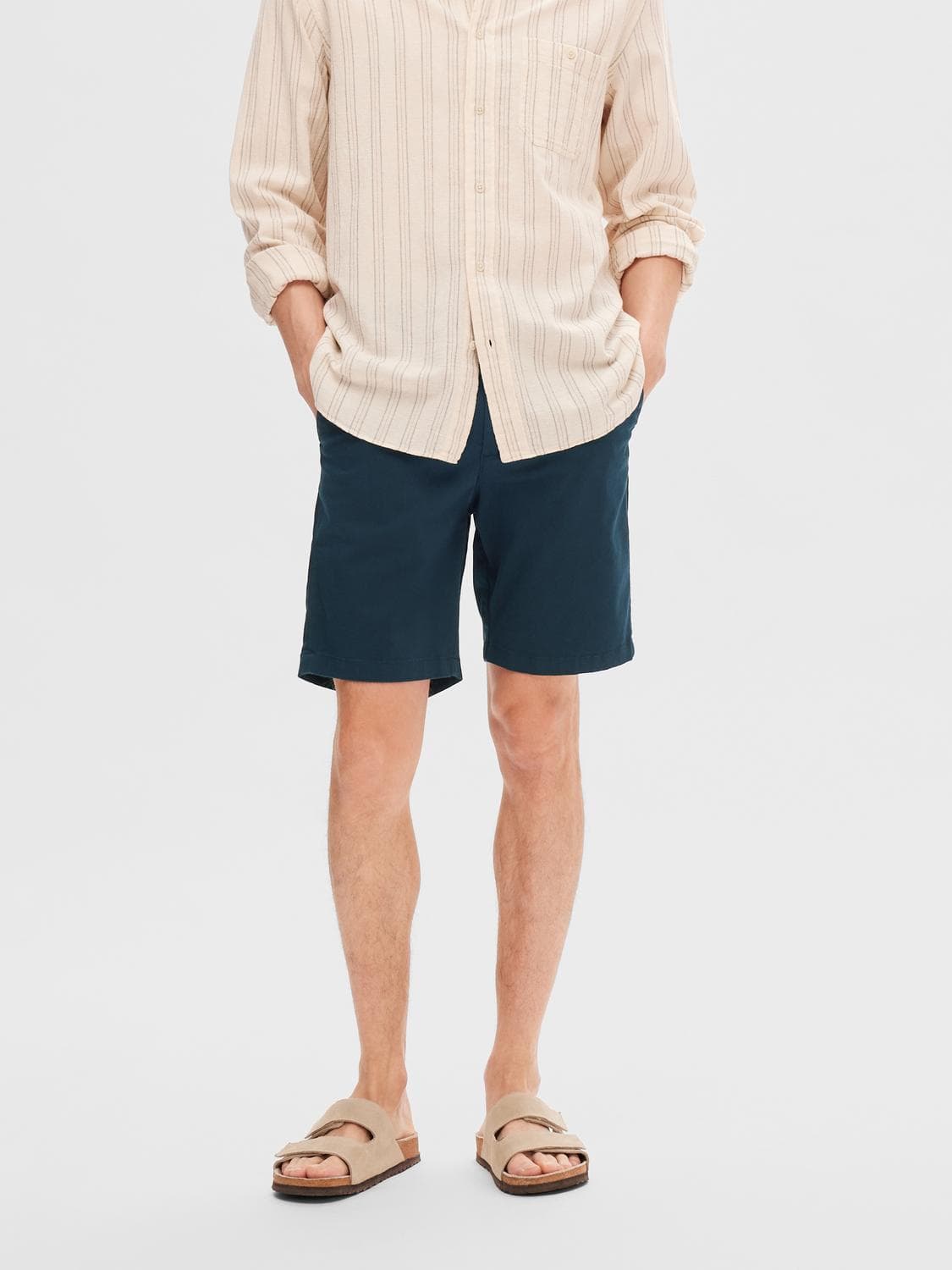 Slim-Miles Flex Stuttbuxur - Selected
