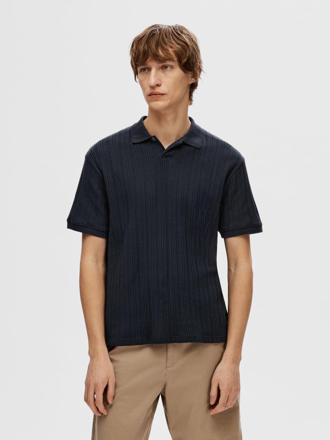 Jaden Jaquard Polo Bolur - Selected