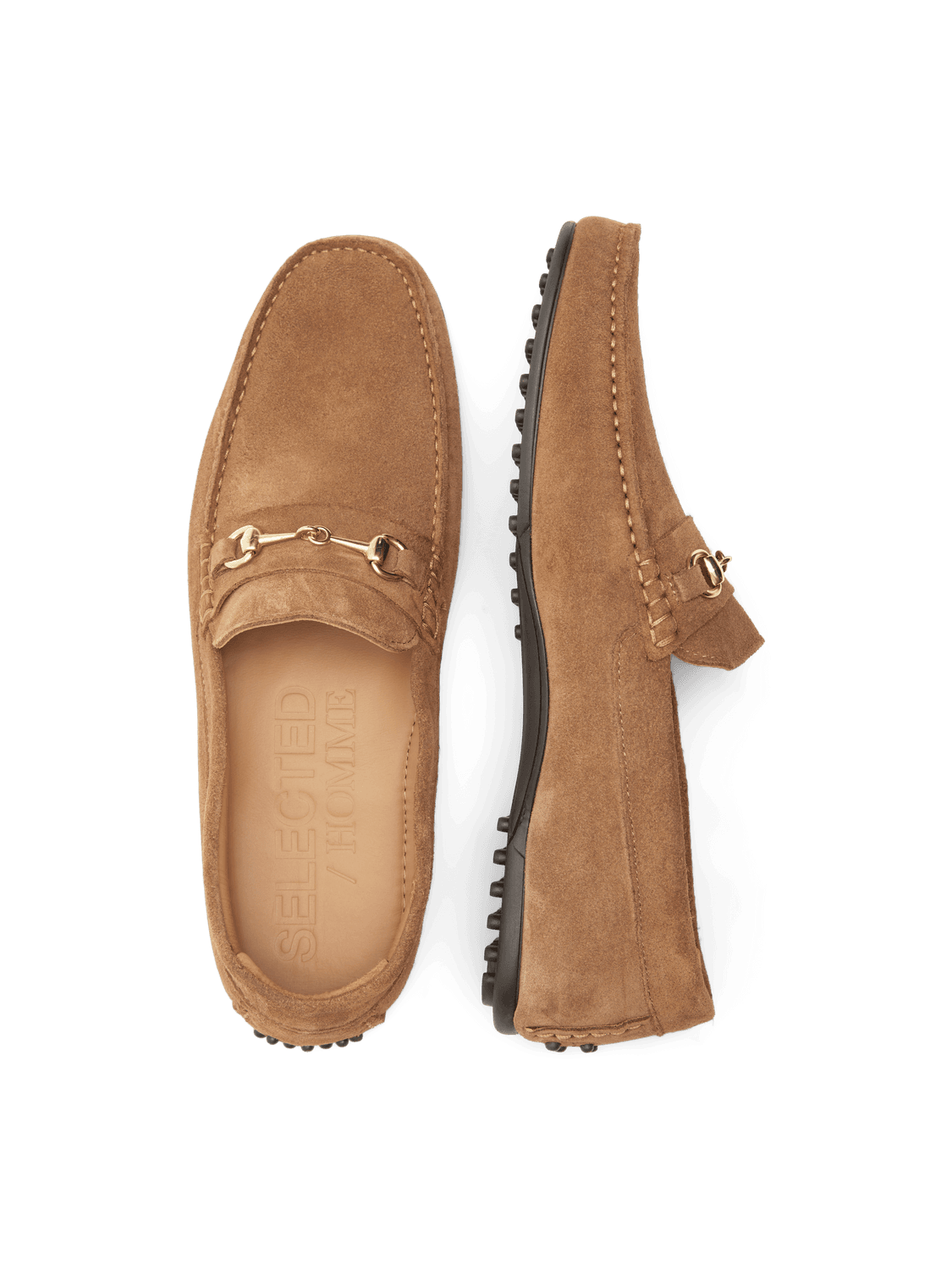 Slhsergio Suede Horsebit Driving Shoe - Selected