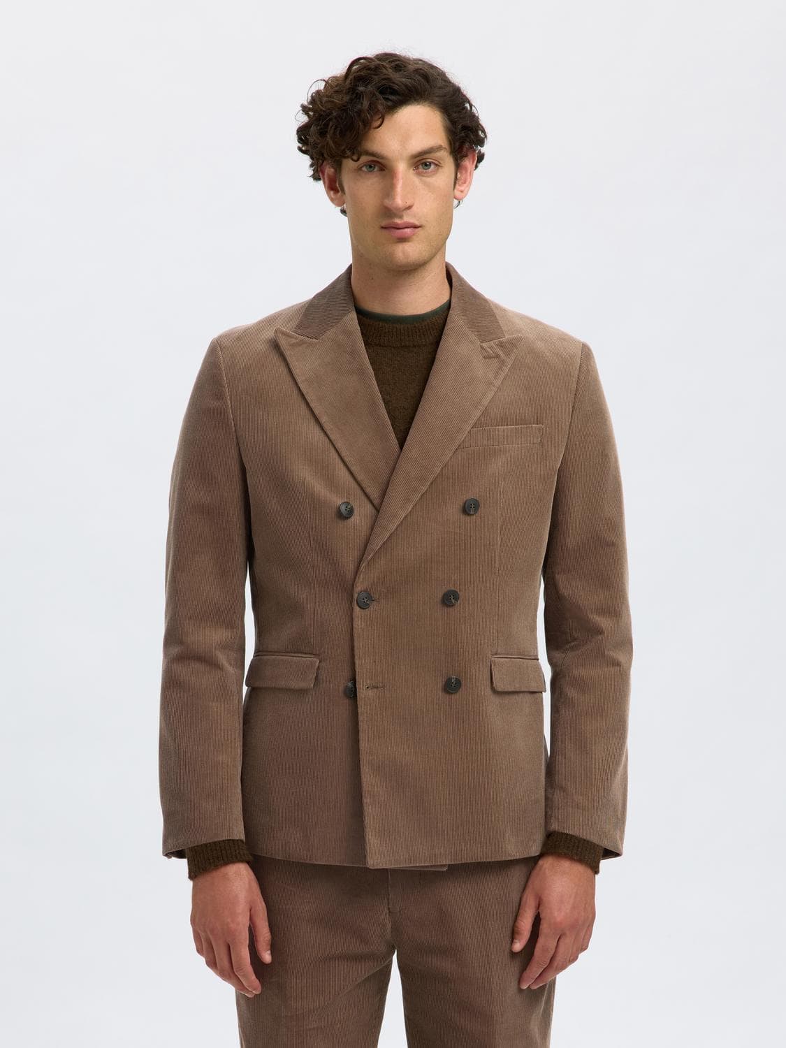 Slhreg-Duca Corduroy Db Peak Blz - Selected
