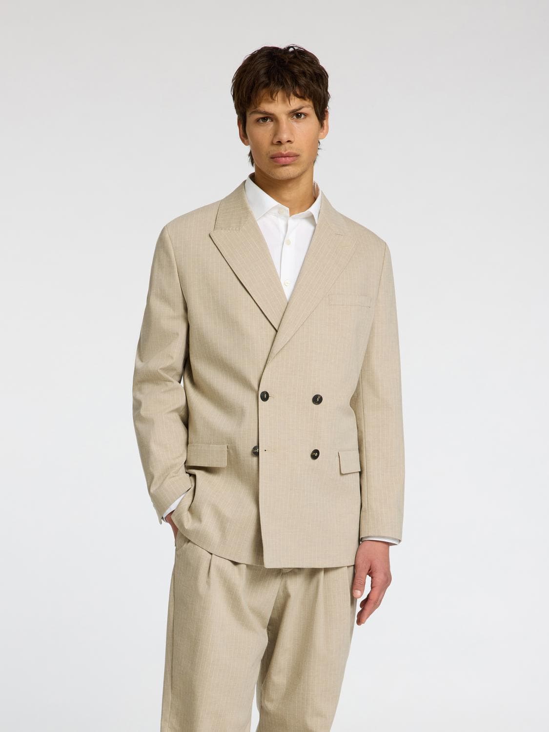 Slhrelaxed- Finn Pinstriped Db Blz - Selected