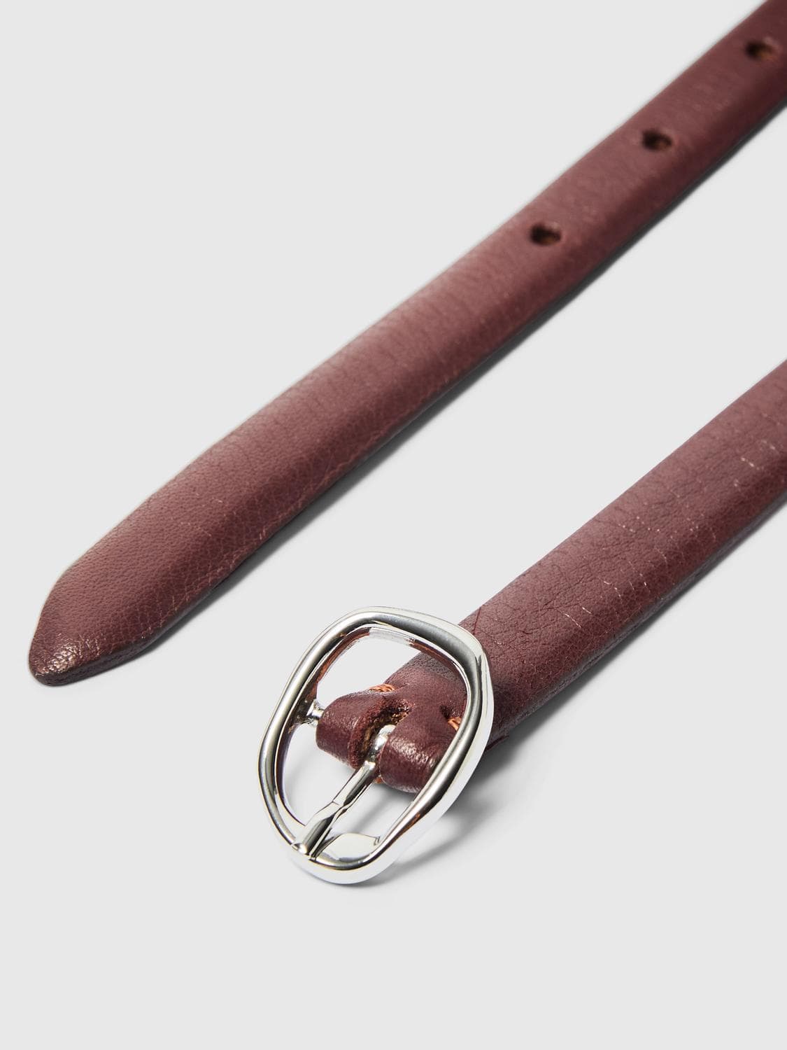 Slffeline Slim Leather Belt - Selected
